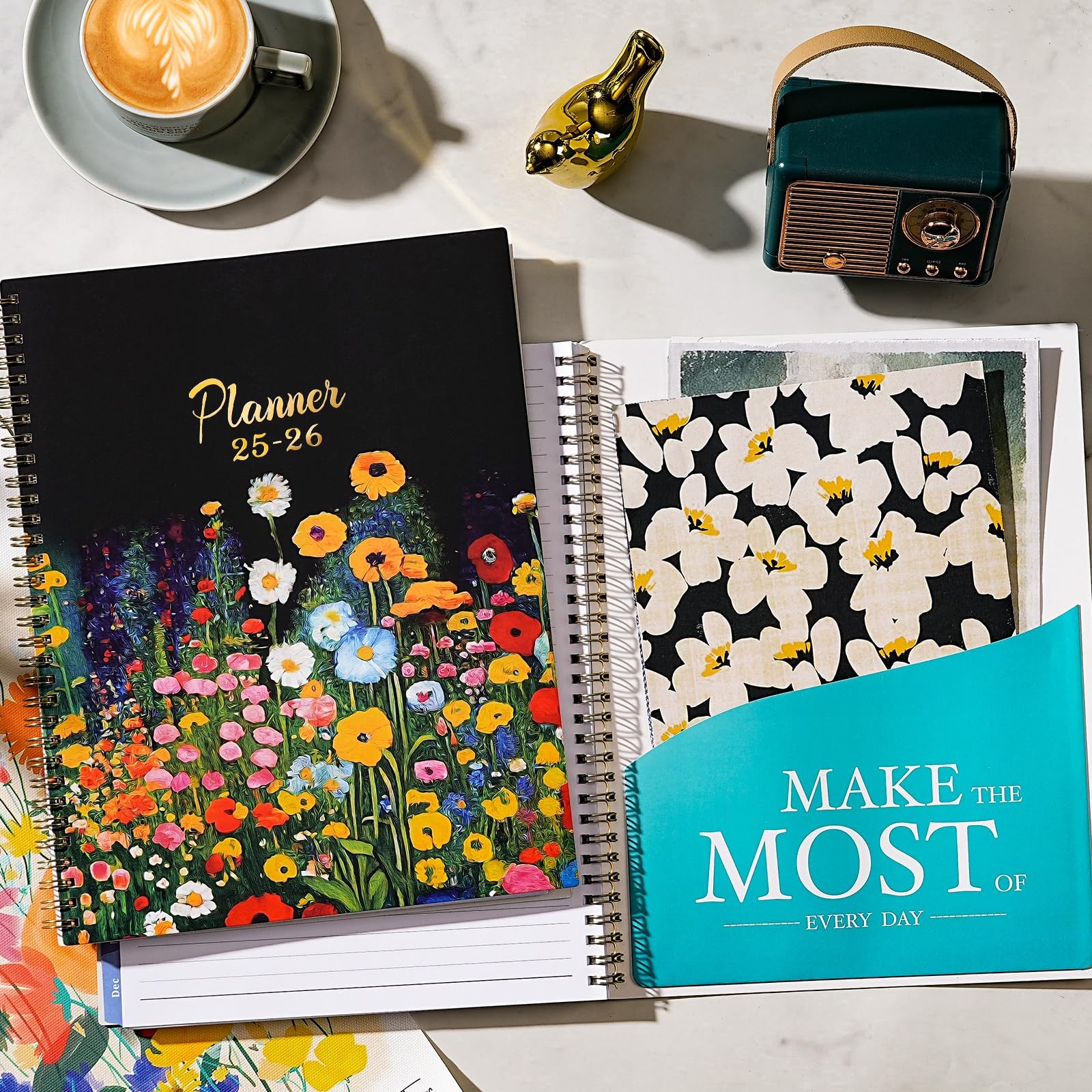 2025-2026 Planner – Weekly and Monthly, July Letter, Black
