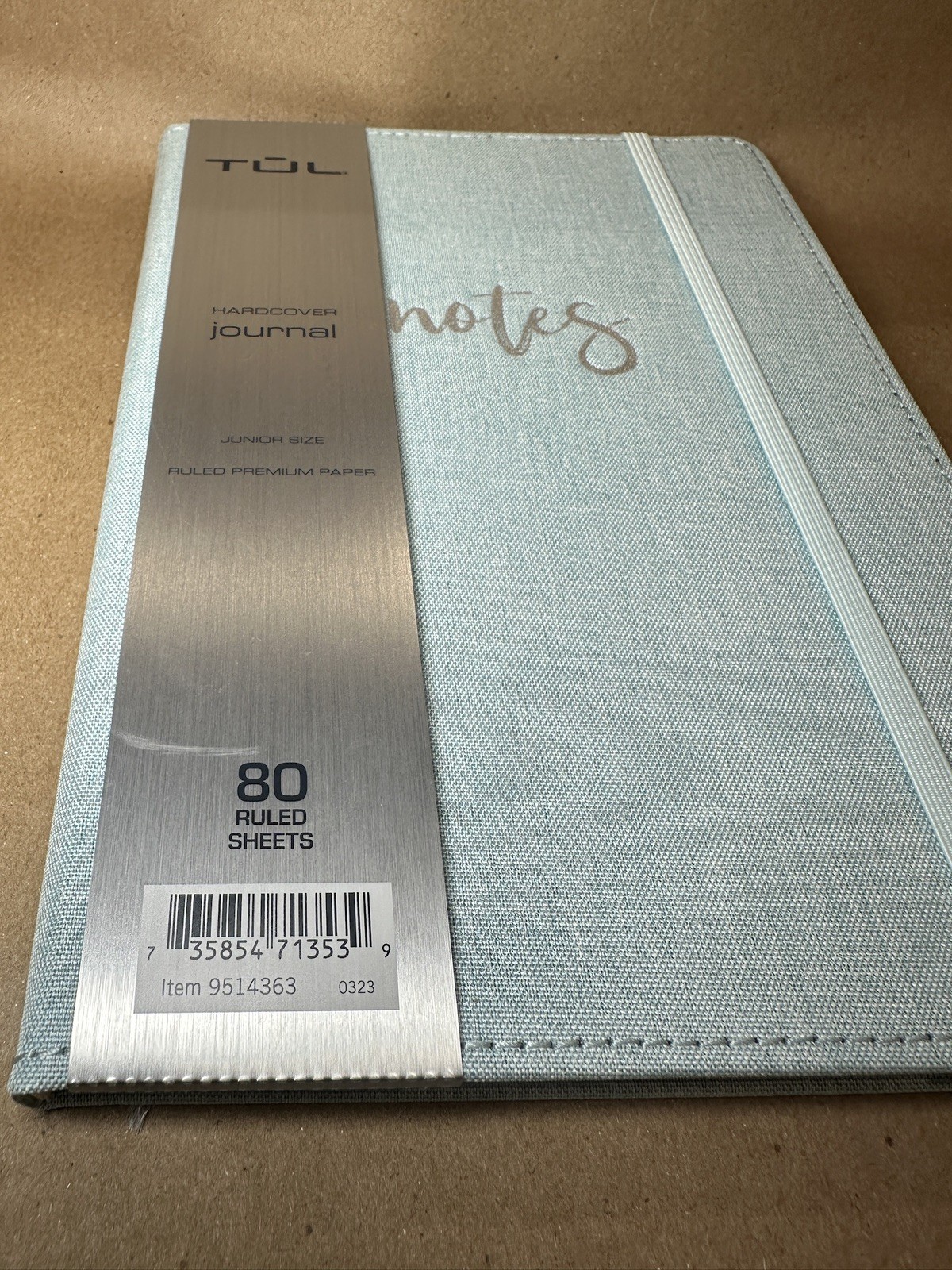Lot of 3 TUL Hardcover Journal Size Narrow Ruled Premium Paper 80 Sheets, Blue