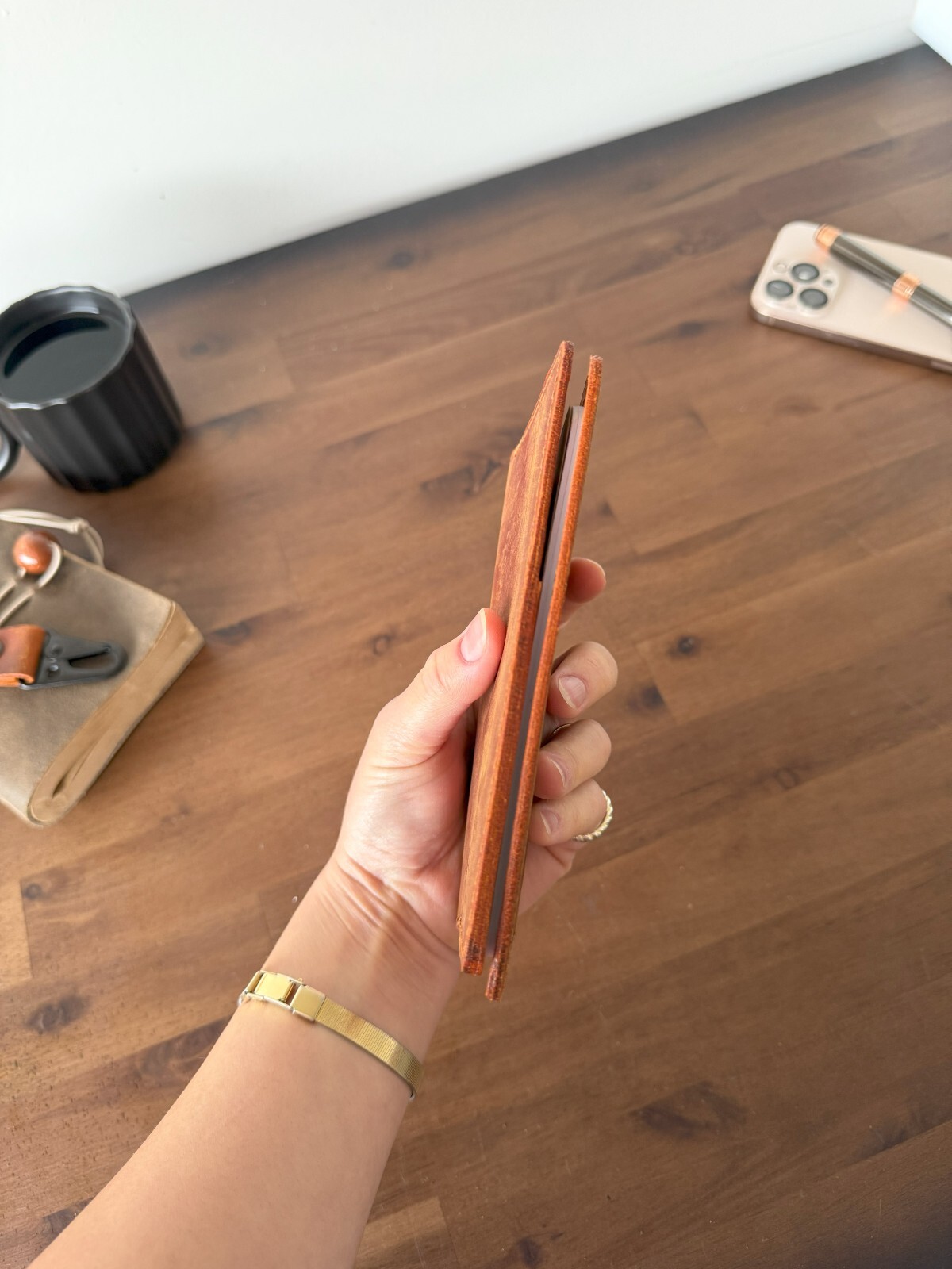 Handmade Refillable Notebook Case – Personalized Field Notes Leather Cover