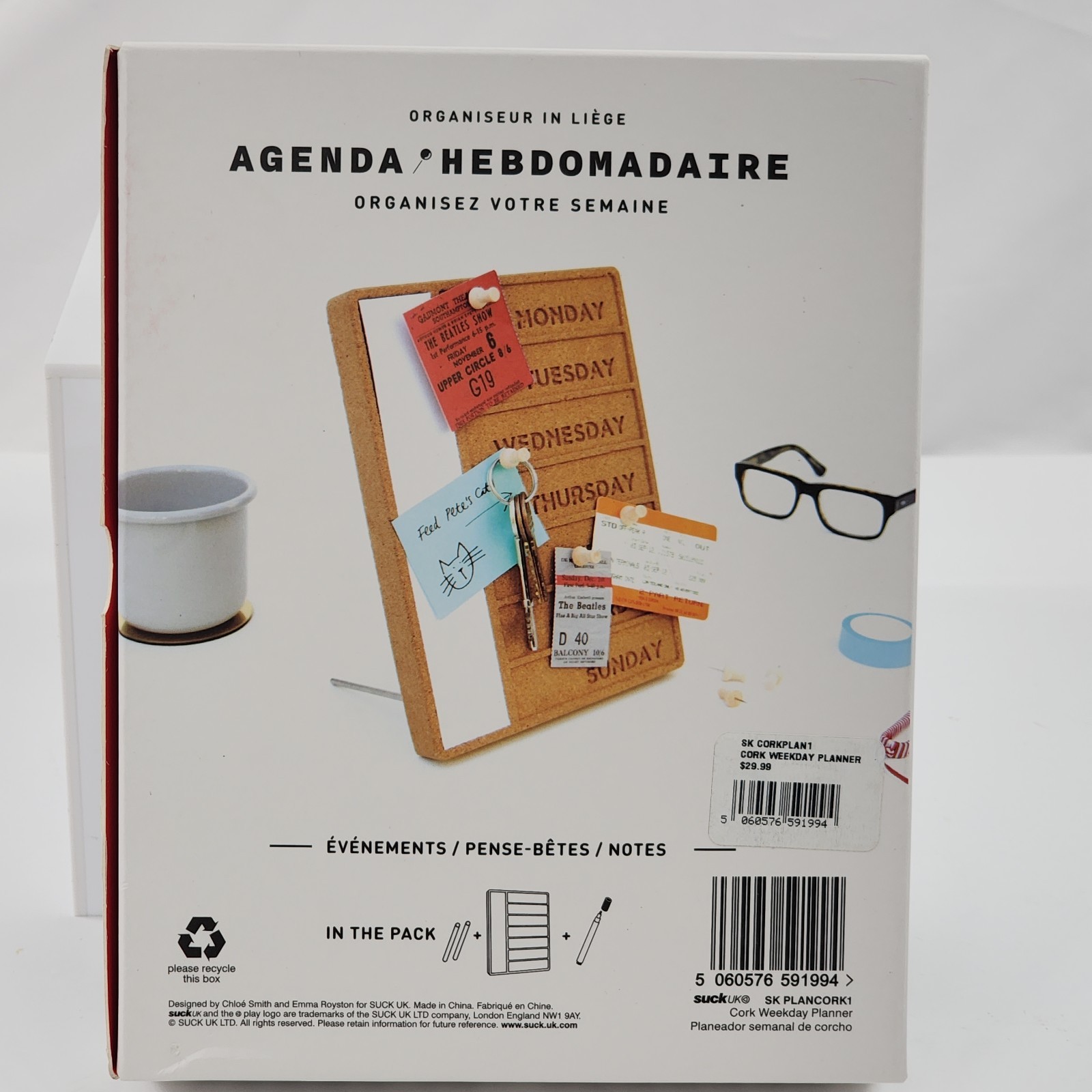NEW Cork & Whiteboard Weekly Planner White Board Organizer Office Accessory