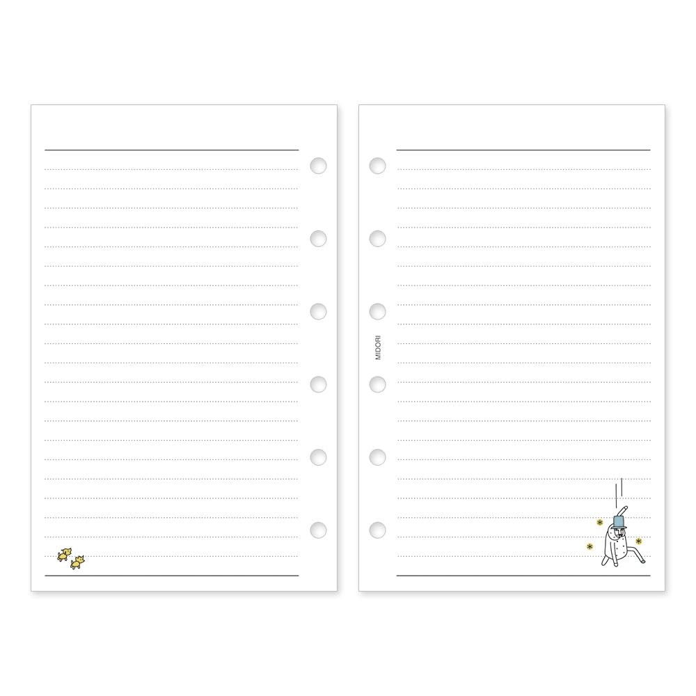 DESIGNPHIL midori 2026 Planner Refill, B7 Monthly, Old Man Pattern