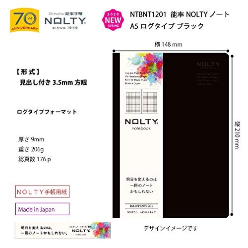 NOLTY Management Association Management Center NOLTY Notebook A5 Log Type Black