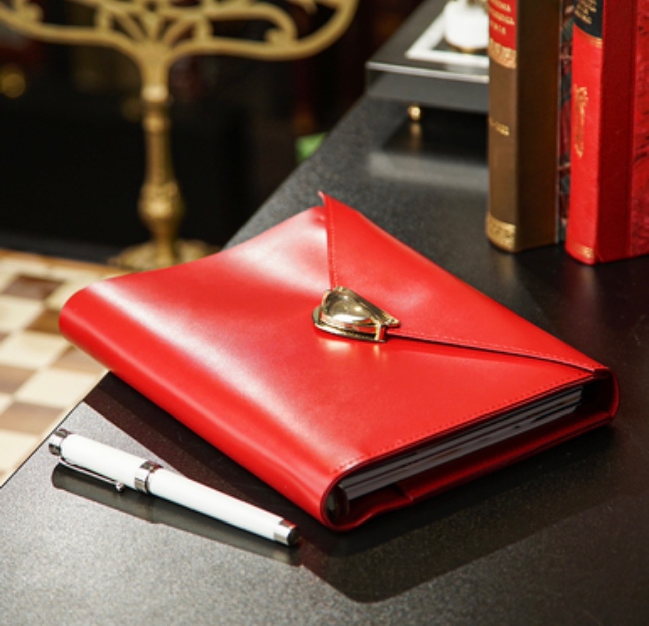 Leather cover A5 notebook. Just leather cover A5 for notebook with binder.
