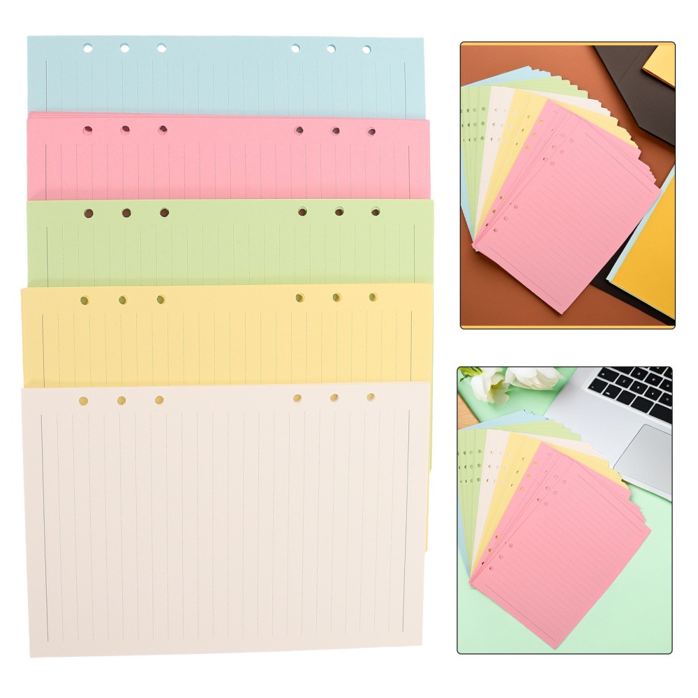 2 Sets Reusable Loose Leaf Planner Inserts A5 Binder Refill Paper Smooth Writing
