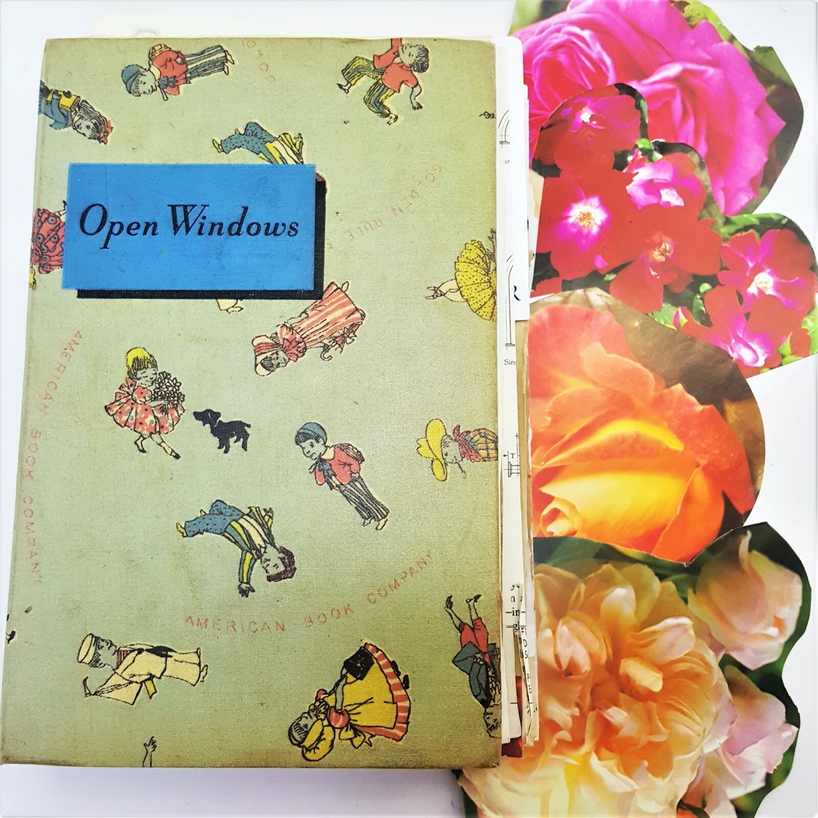 Antique Open Windows Junk Journal Hardback Papers Handmade Unbounded Vintage