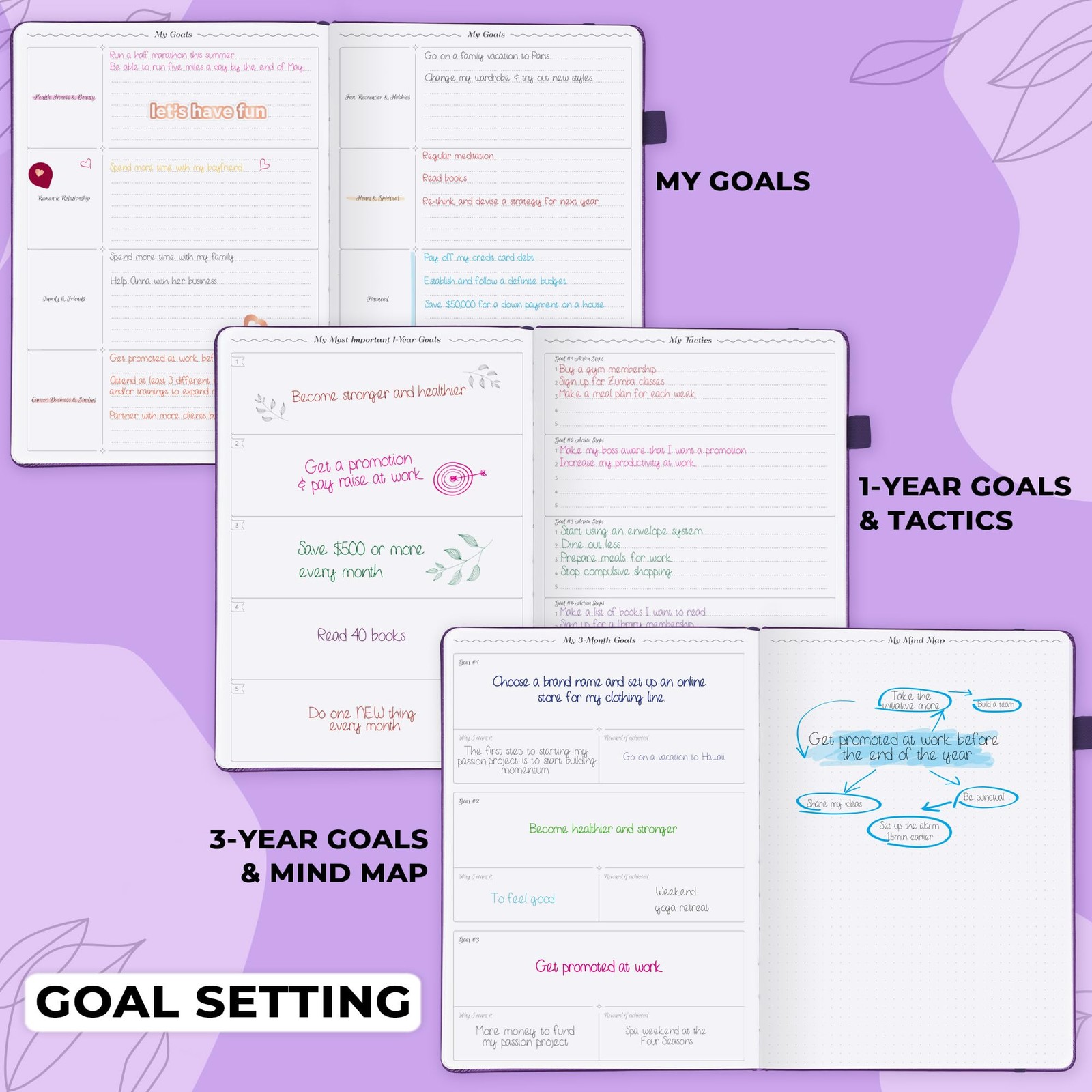 Planner Schedule – Undated Planner with Hourly Time Slots, Monthly, Weekly & …