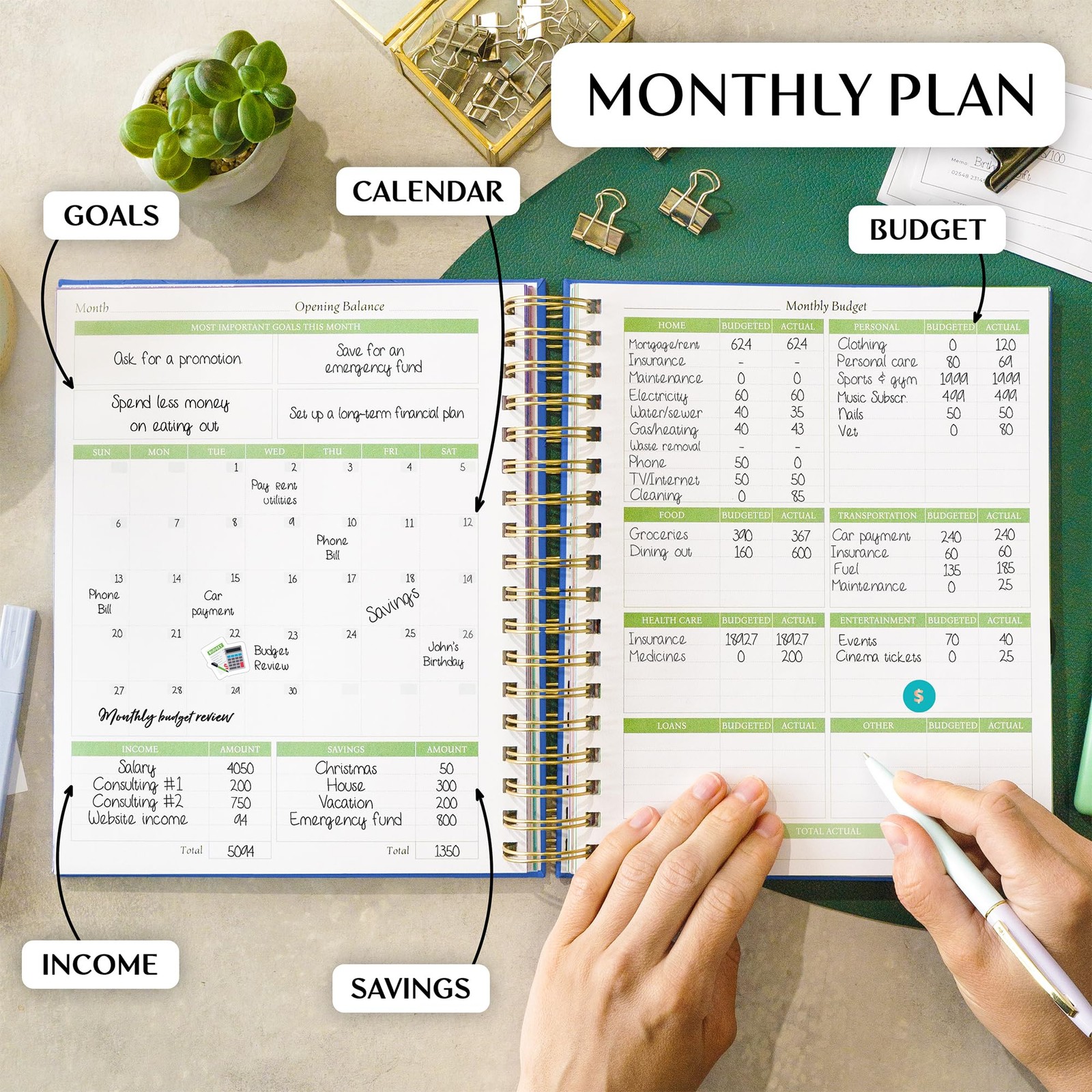 Legend Planner Legend Budget Bill Organizer For Household Budgeting Mystic Blue