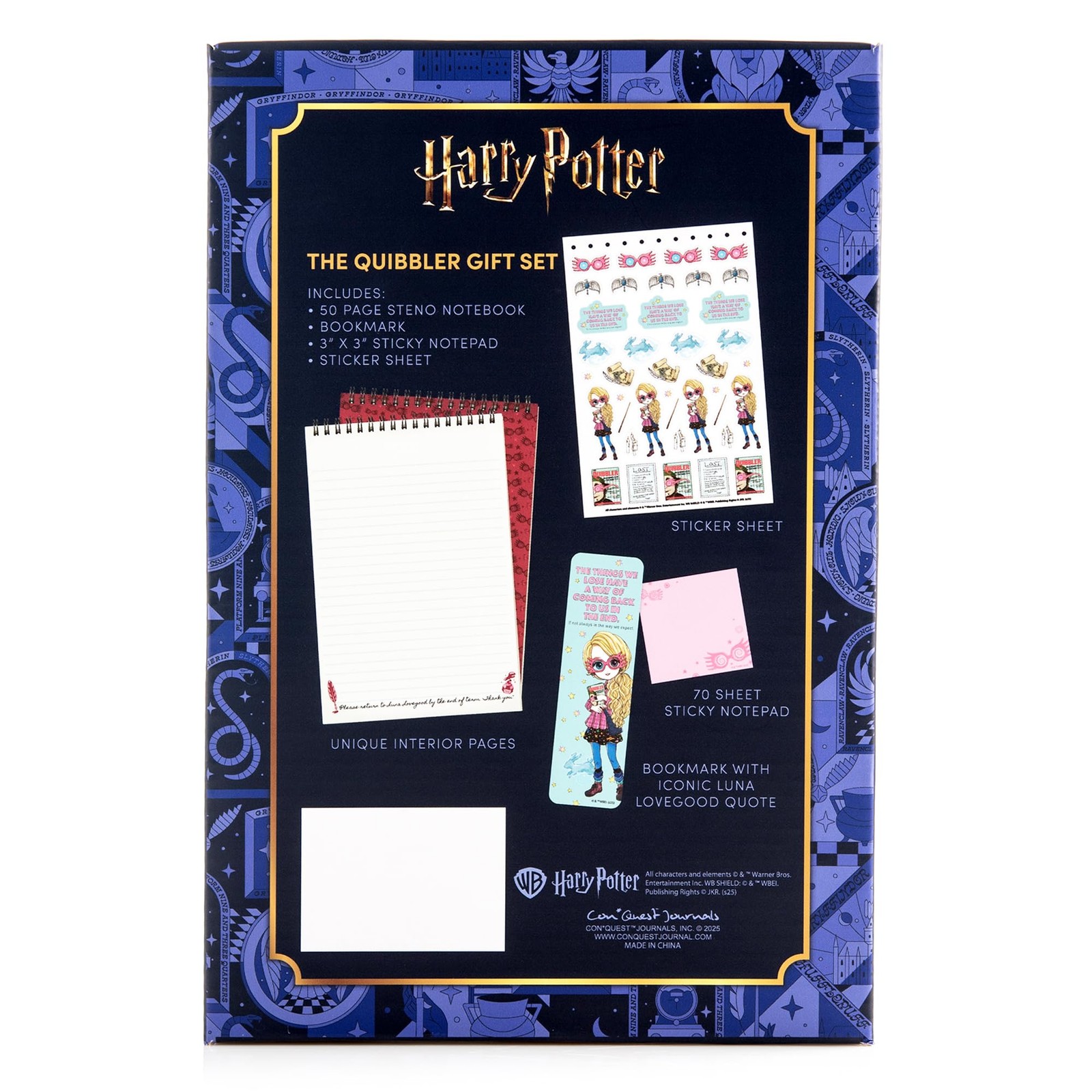 CON*QUEST Harry Potter The Quibbler Stationery Gift Set, Multi-colored