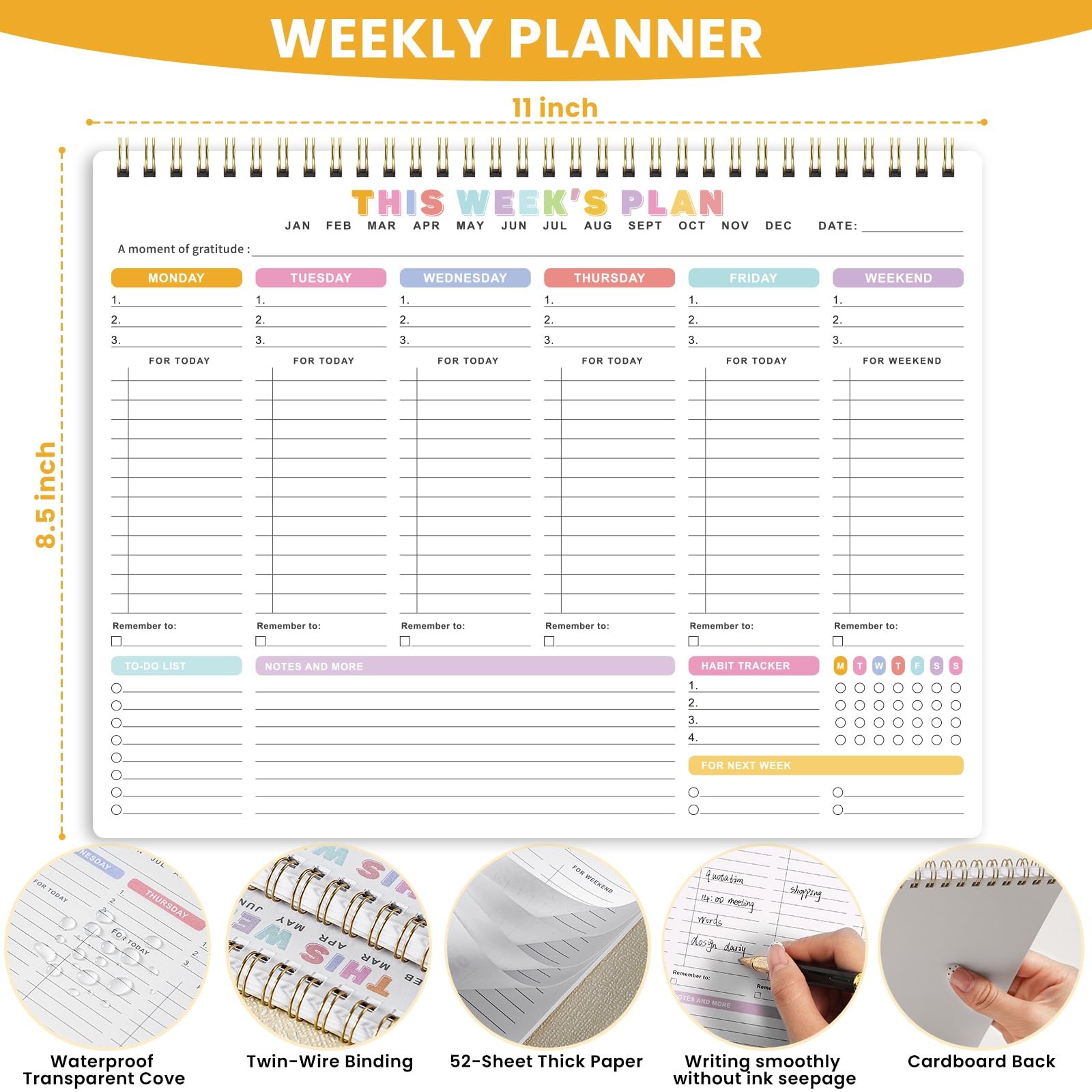 Weekly To Do List Notepad – Weekly Planner Notepad With 52 Undated Sheets