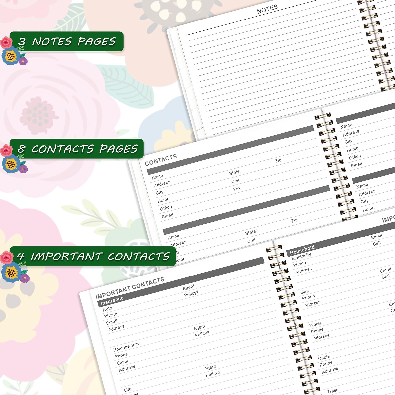 2026-2028 Monthly Planner – 3 Year Monthly Planner 2026-2028, Jan.2026 – Dec….