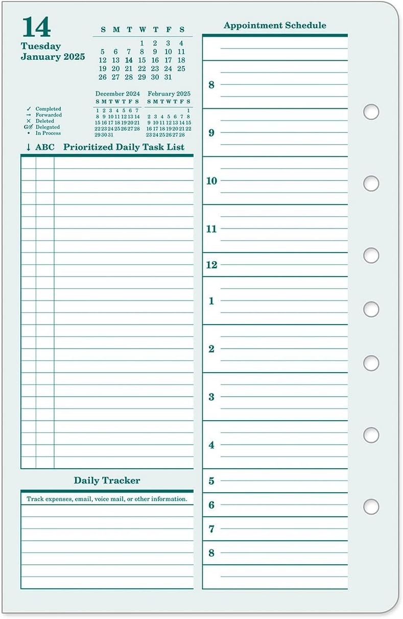 2025 Classic Two-Page Per Day Ring-Bound Planner for Inspired Organization