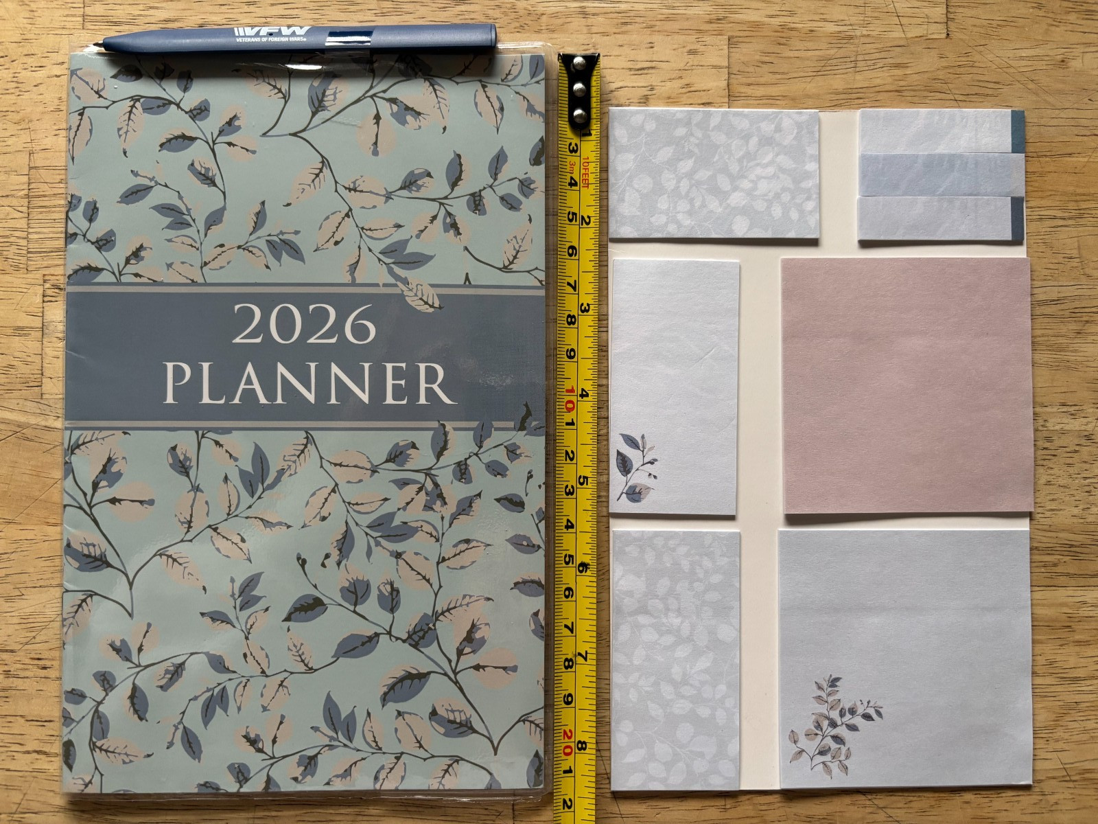 Veterans of Foreign Wars- 2026 – Medium Monthly Planner Pen Post-Its – 12 Months