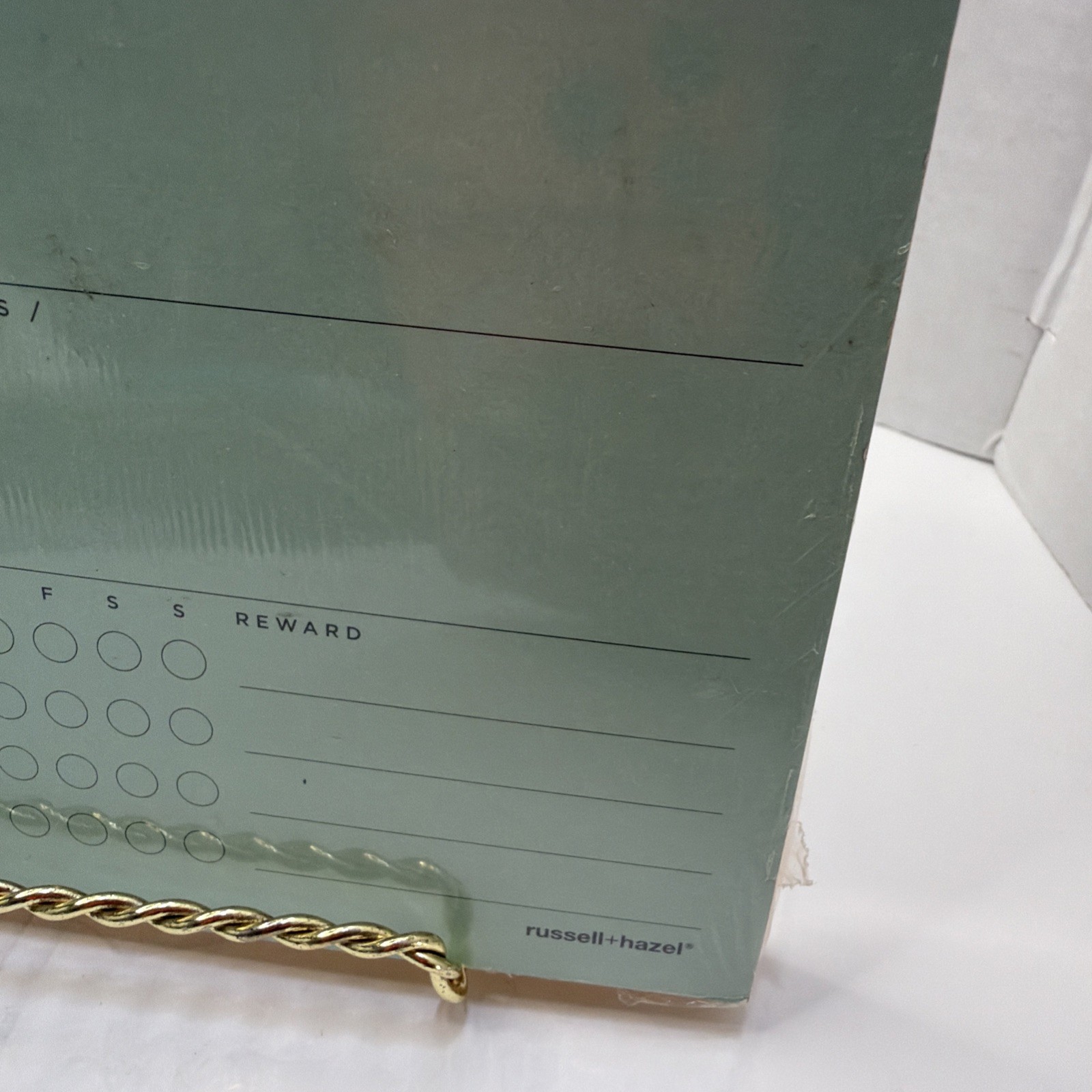 Russell + Hazel 7″ Square Weekly Planning Planner Refill Pad Gold Gilt Edge