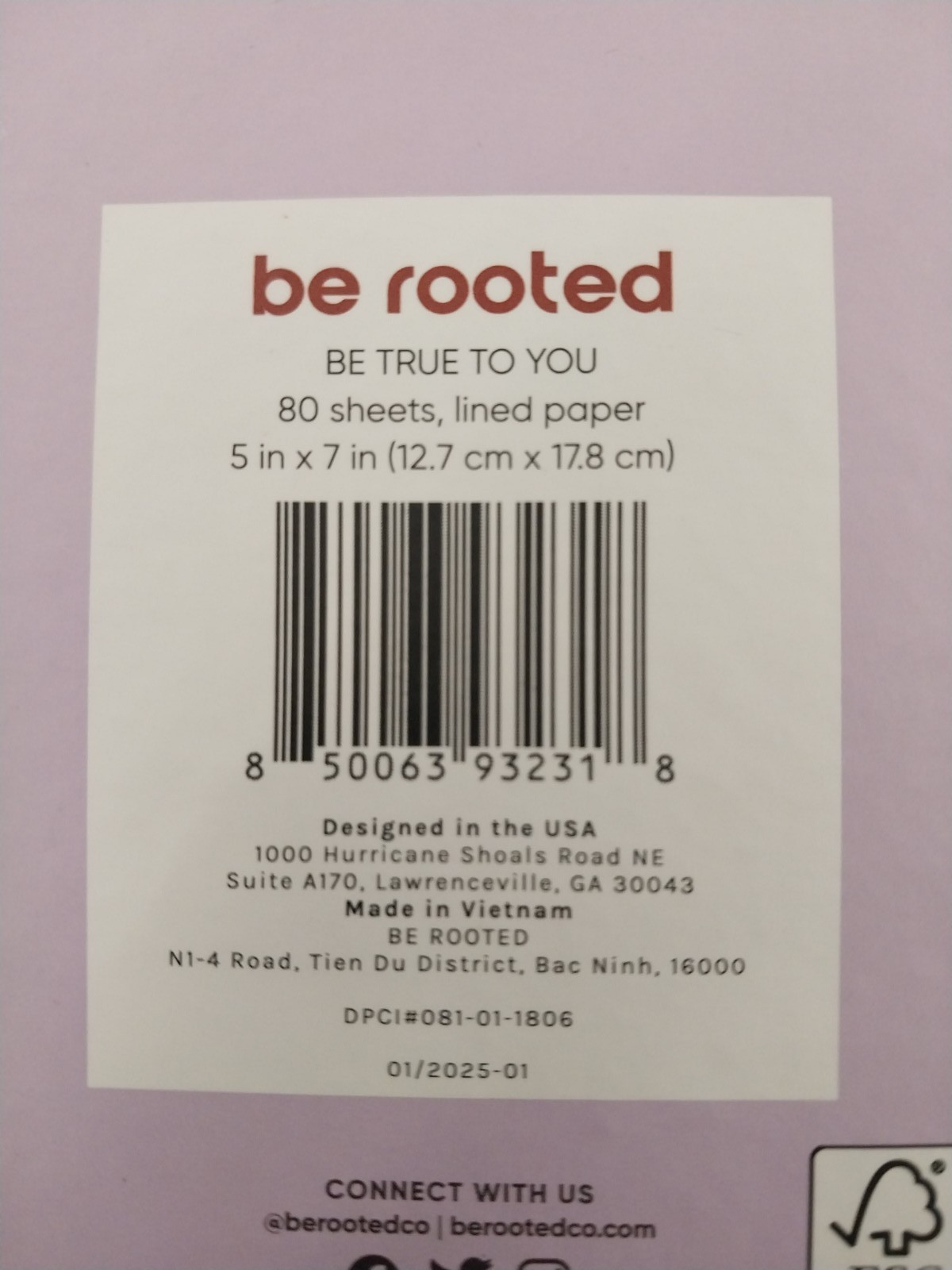 Be Rooted Journal Set of 3 Be True to You 80 Sheets Each Hard Cover Lined