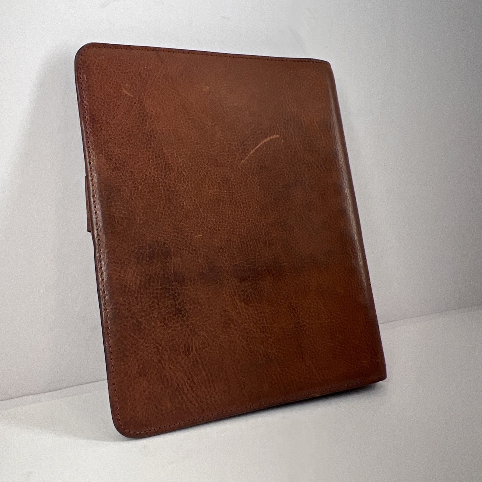 Franklin Covey Full Grain Italian Leather 7 Ring Binder Chestnut Brown Vintage