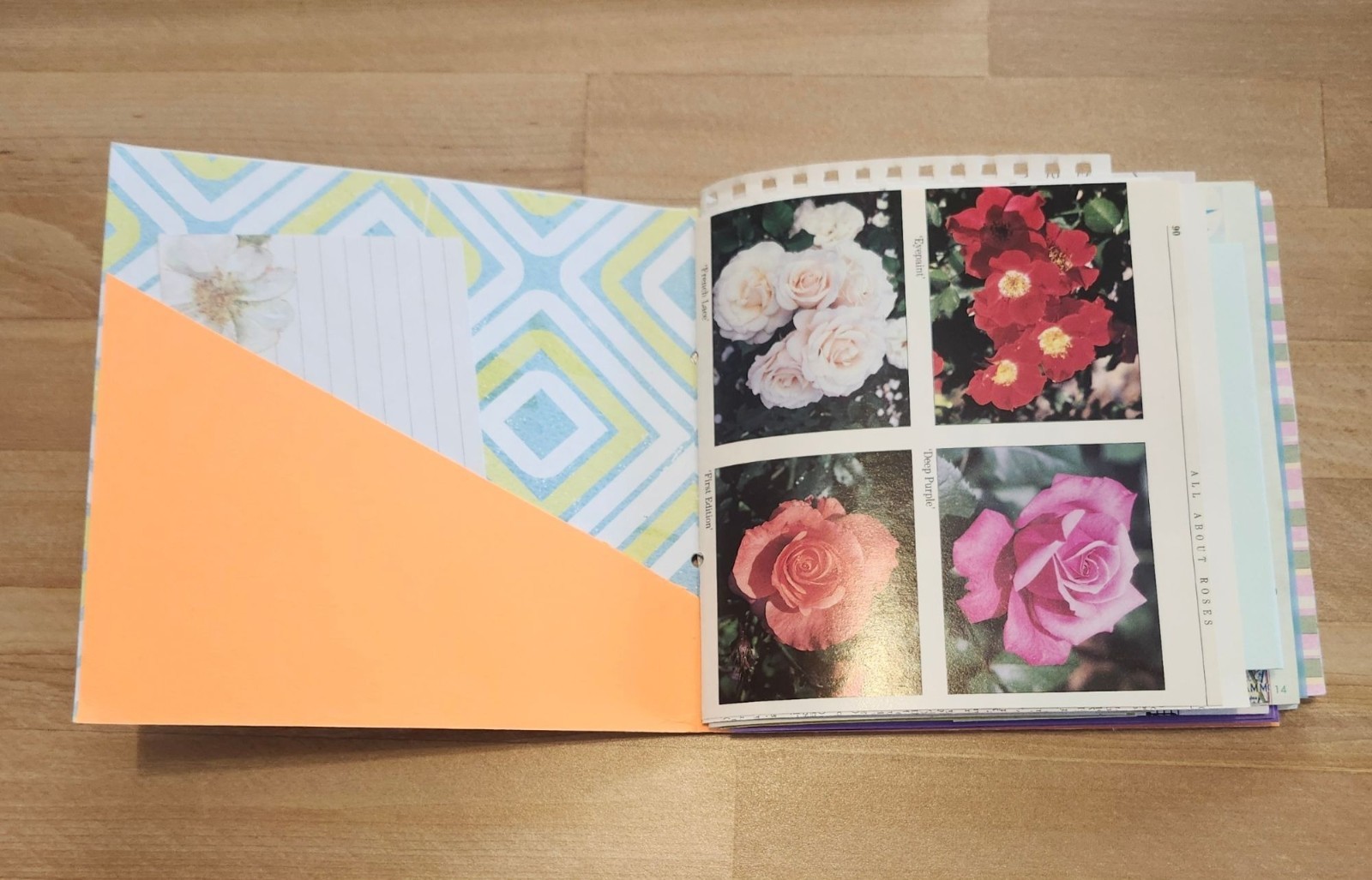 Colorful Floral Junk Journal Handmade 96 pages