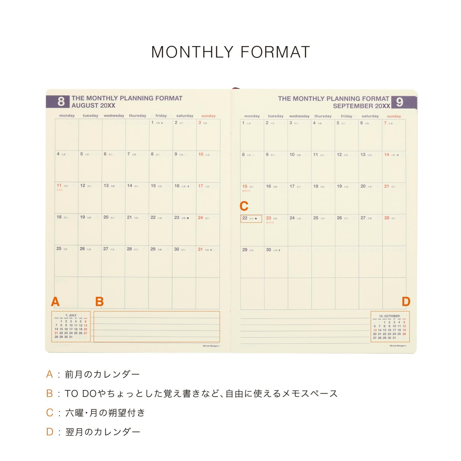 Planner 2026 Minute Manager Executive Navy A5 Weekly Left-Hand Layout, Starts Ma
