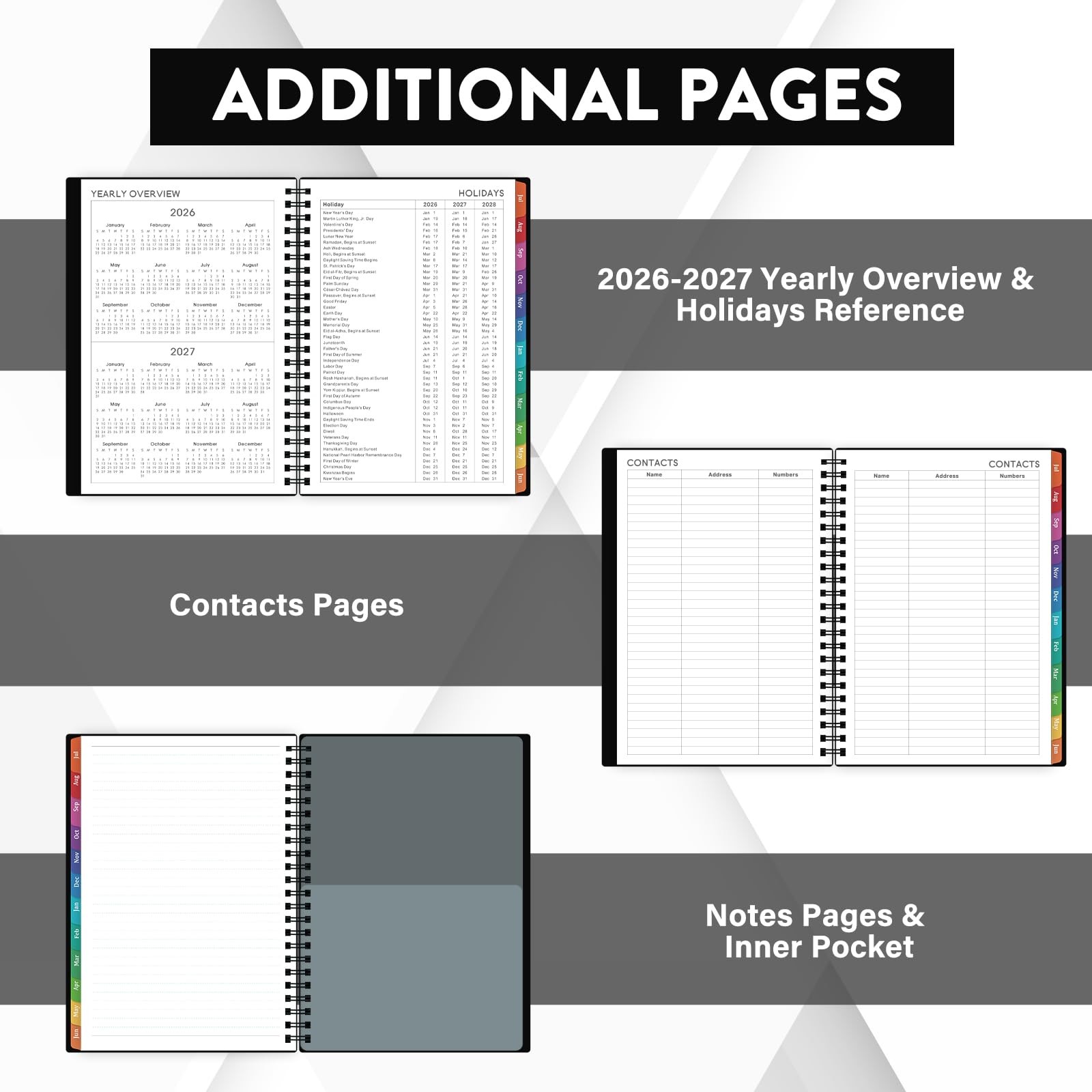 Planner 2026-2027 – July 2026 – June 2027, Weekly A5, Black