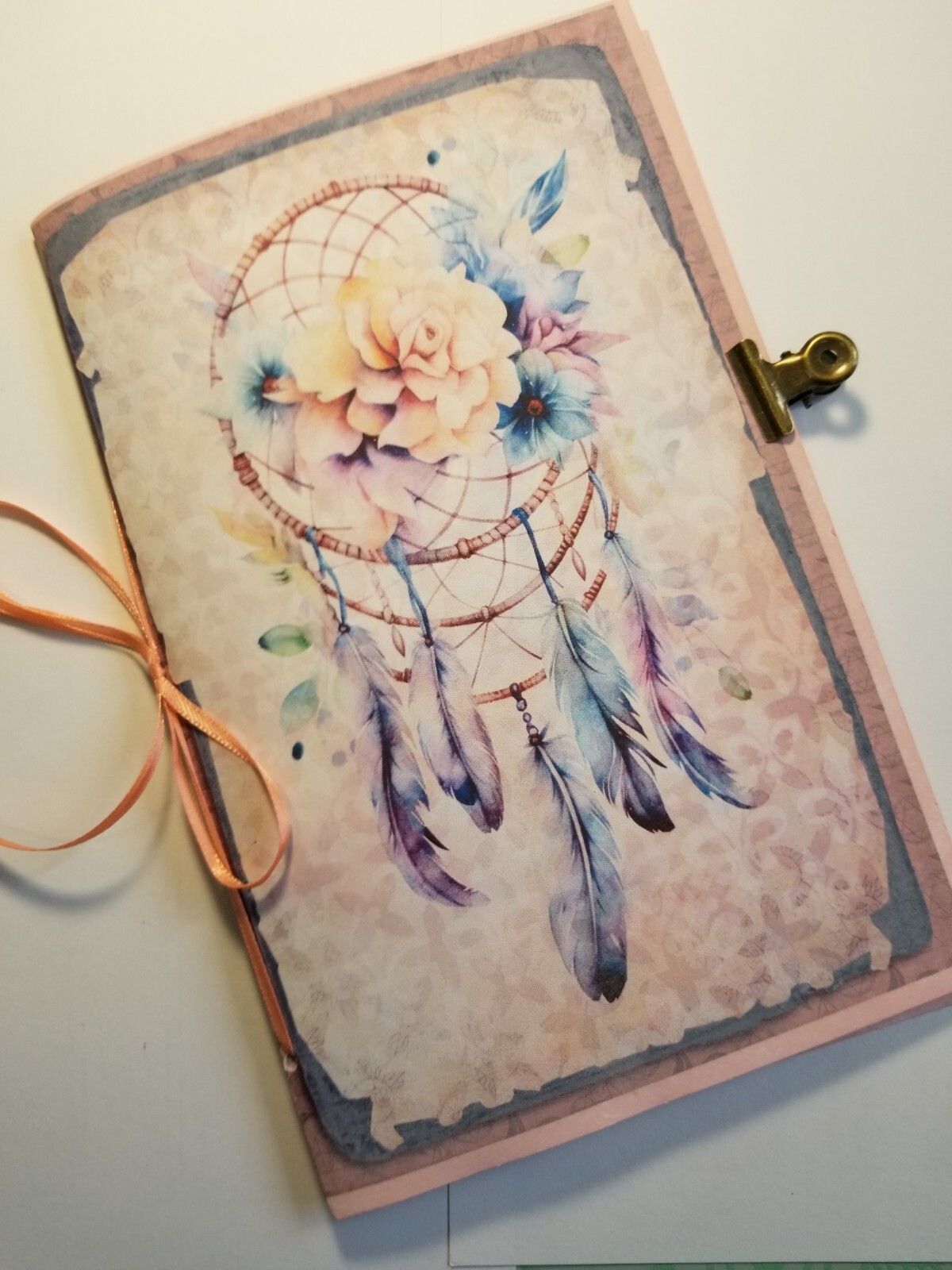 Junk Journal Booklet “DREAMER” Dreamcatcher, Fantasy, Pastel Pockets, Cards