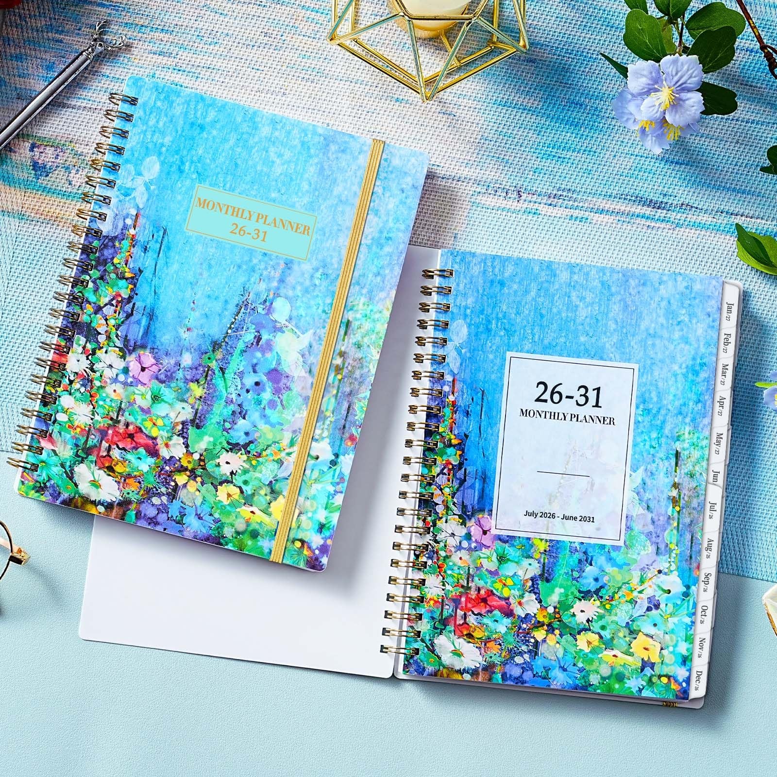 2026-2031 Monthly Planner – JUL 2026 – JUN 2031, 8.5″ x 6.4″, 5 Year Monthly …