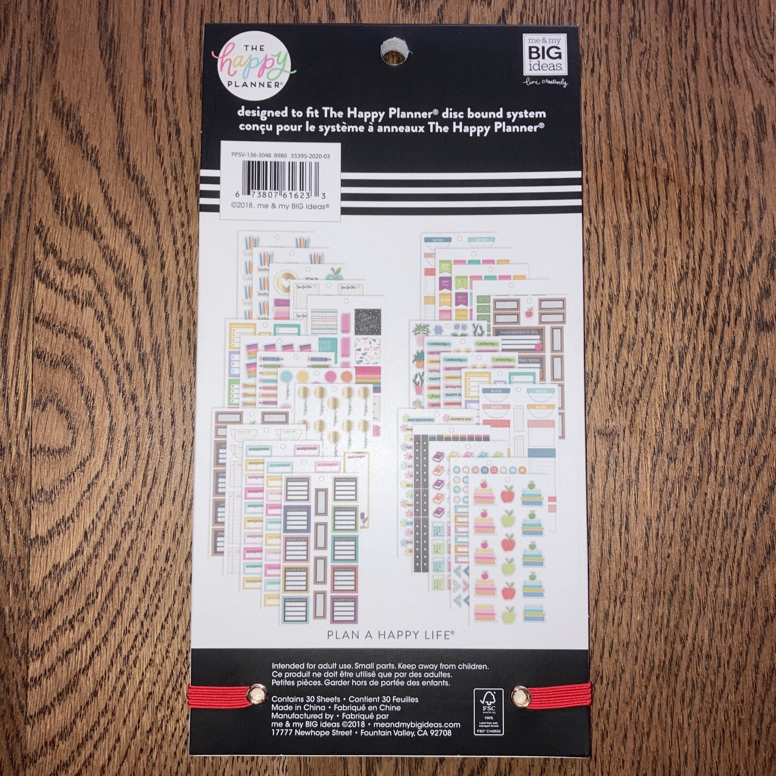 The Happy Planner TEACHER 772 Value Pack Sticker Sheets me & my BIG ideas New