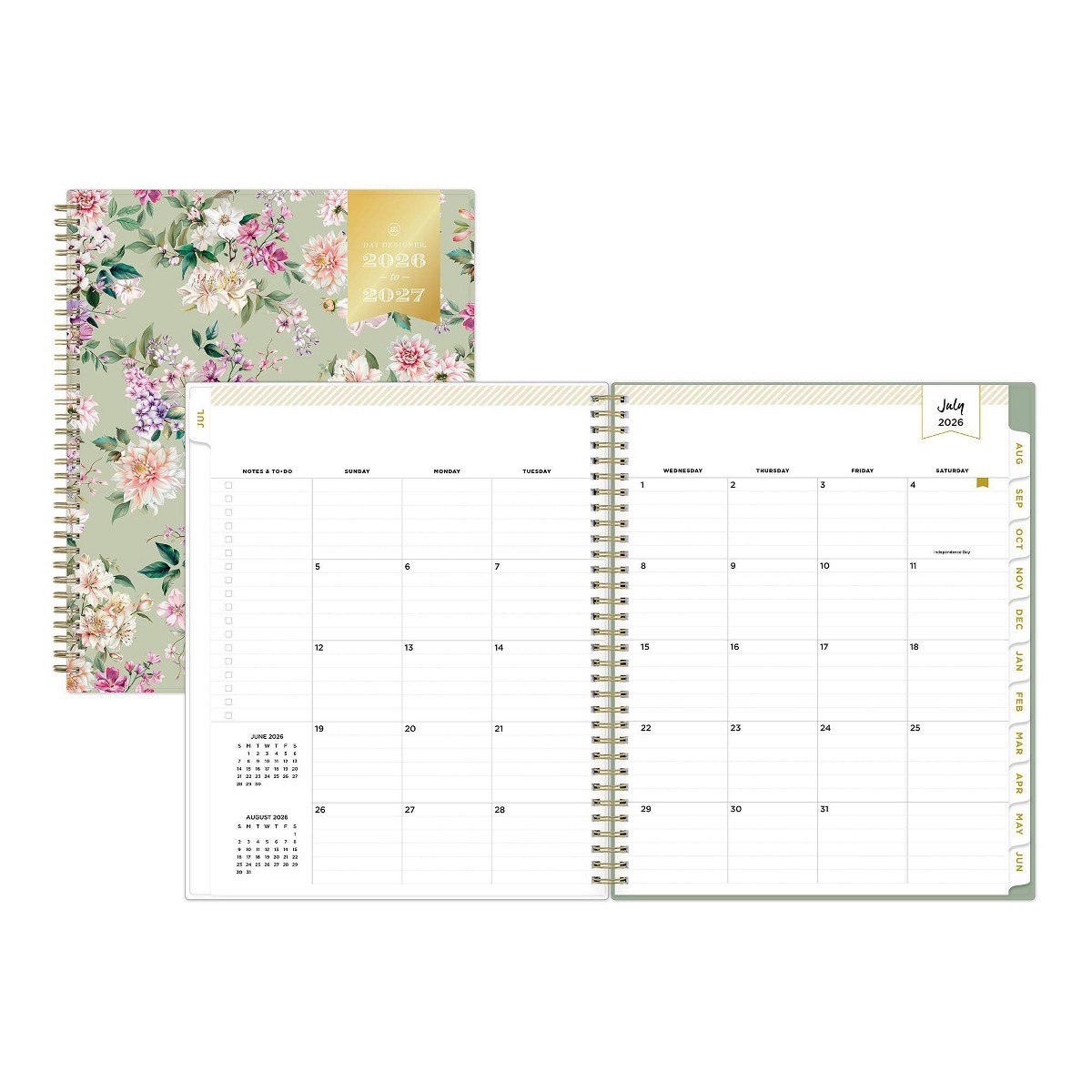 Day Designer 8.5″x11″ 2026-2027 Planner Pemberley Light Sage Weekly/Monthly