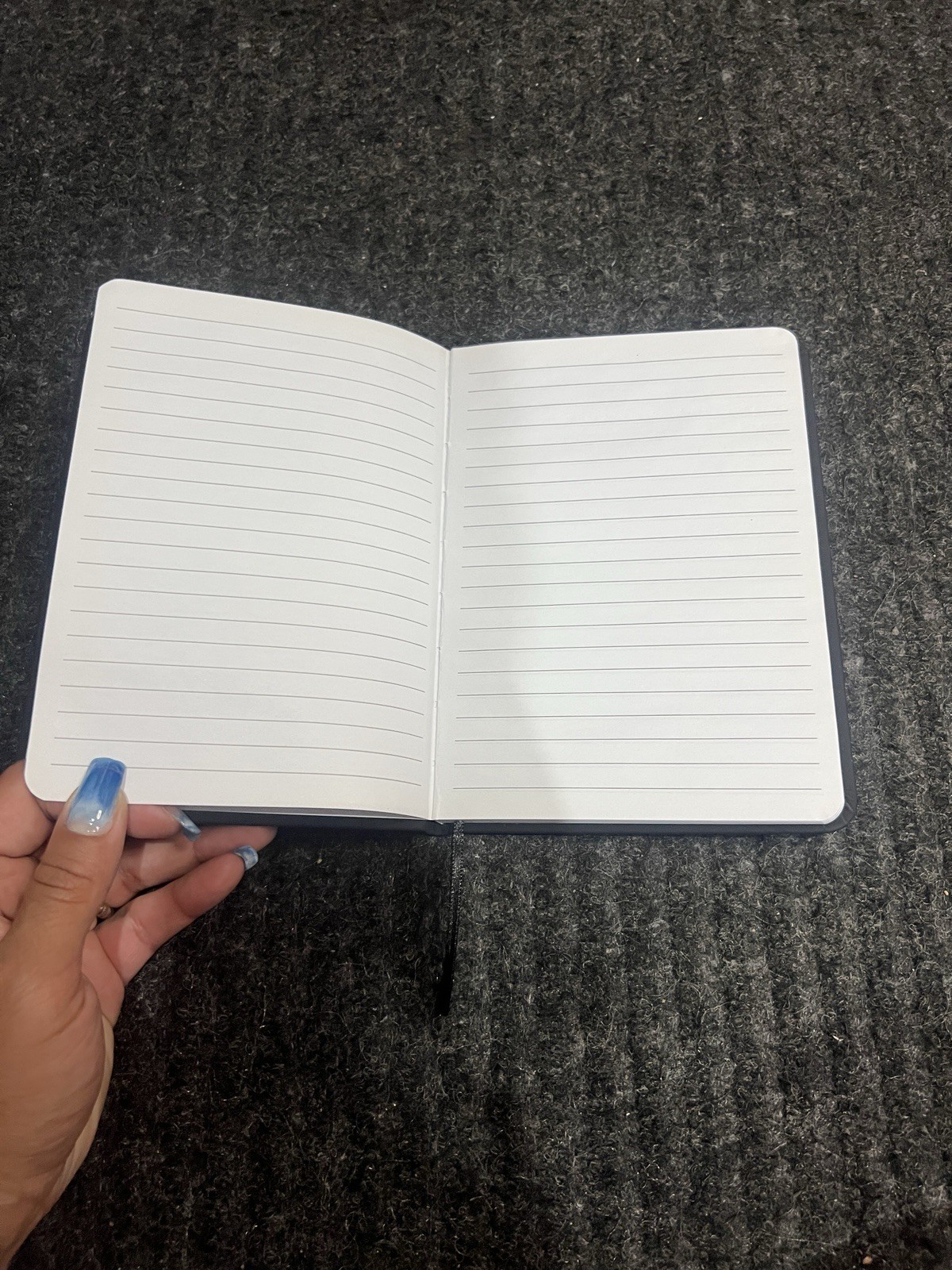 Behind The Smile Black Lined Journal Notebook Elastic Closure NWOT