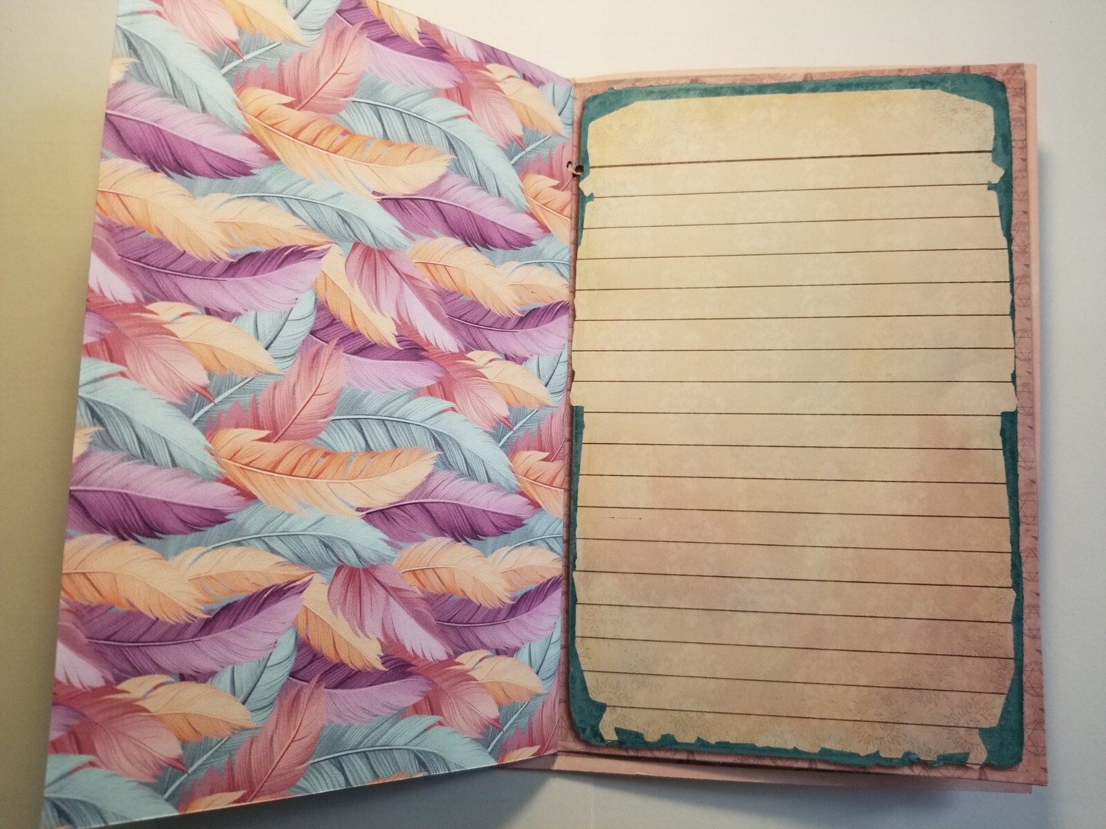Junk Journal Blank Booklet “DREAMER” Dreamcatcher, Pastel LG 8.5″x5.5 ” 40pgs