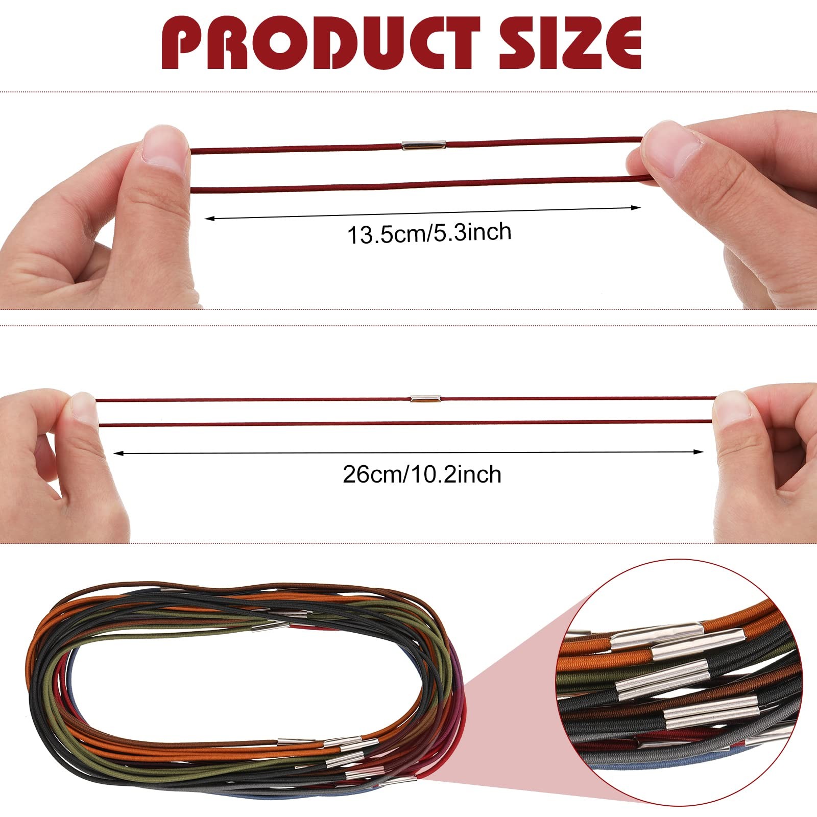 24 Pcs Elastic Bands for Notebook Connecting Inserts Notebook Elastic Spring …