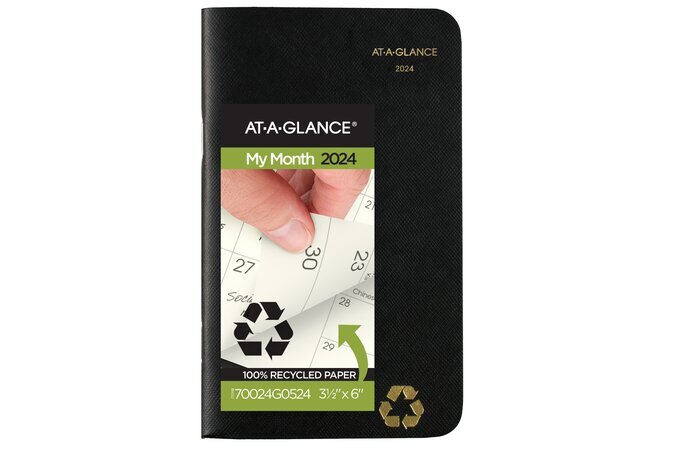 AT-A-GLANCE Recycled 2024-2025 Pocket Planner, Size 3-1/2 x 6 -70-024G-05
