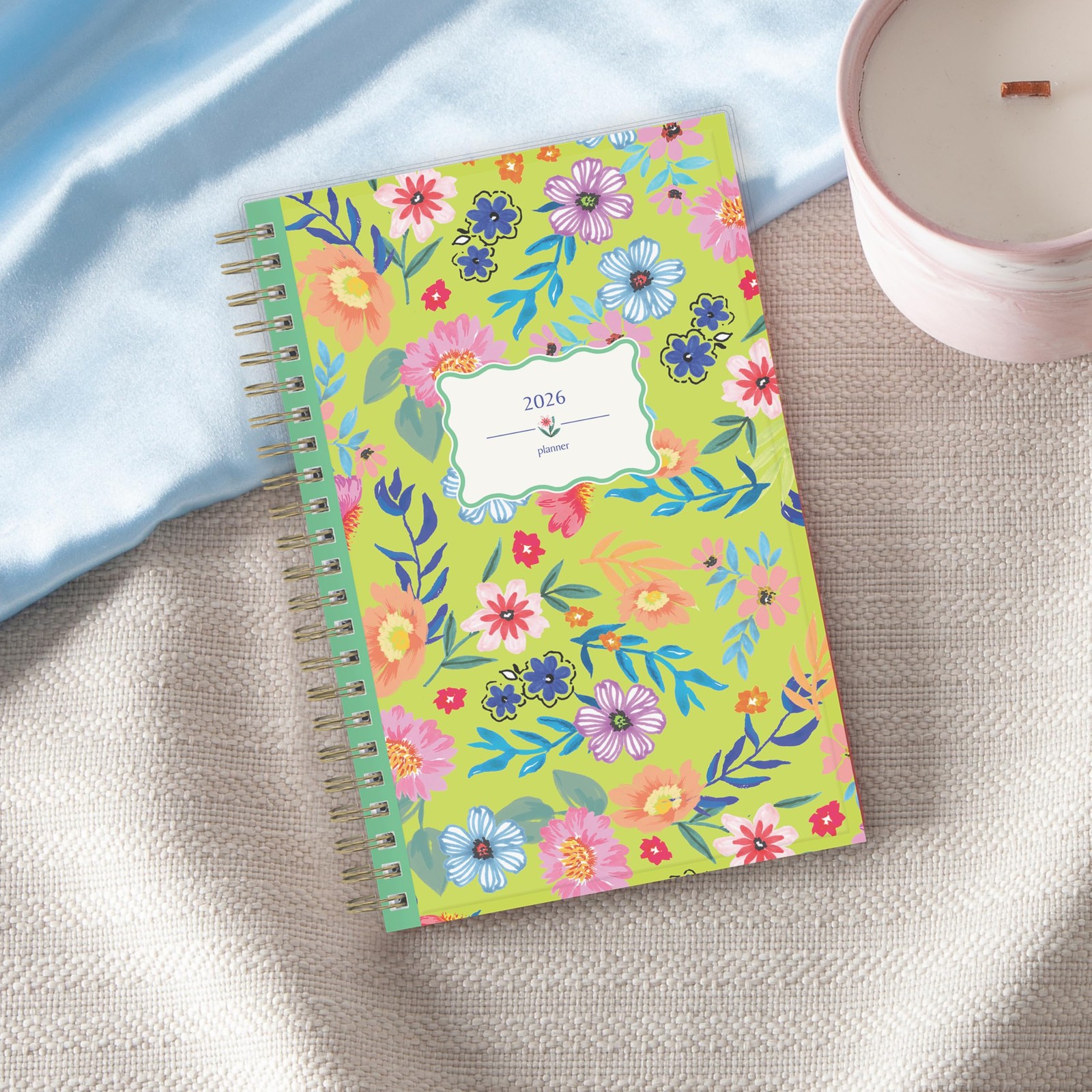 2026 Weekly & Monthly Planner Calendar, 5″ x 8″, Durable Binding, Storage Pocket