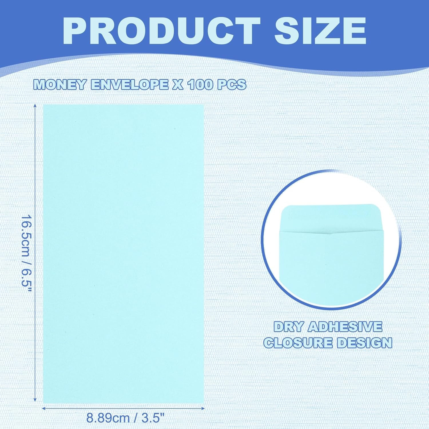 Money Envelope, 100 Pack 6.5″ x 3.5″ Cash Envelopes Money Holder Bags Budgeting