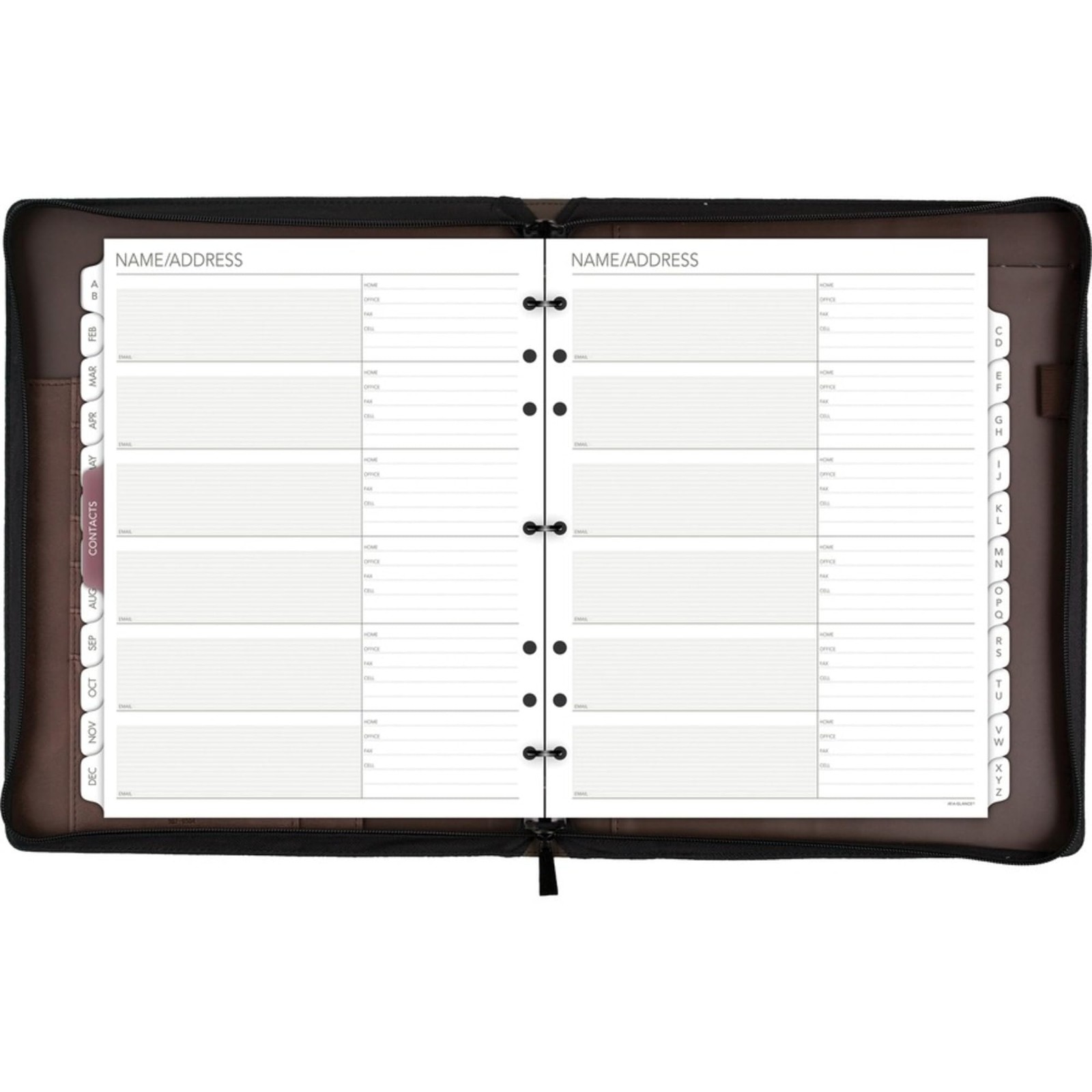 AT-A-GLANCE Day Runner Undated Harrison Leather Day Planner, 8-1/2-x-11-inch …