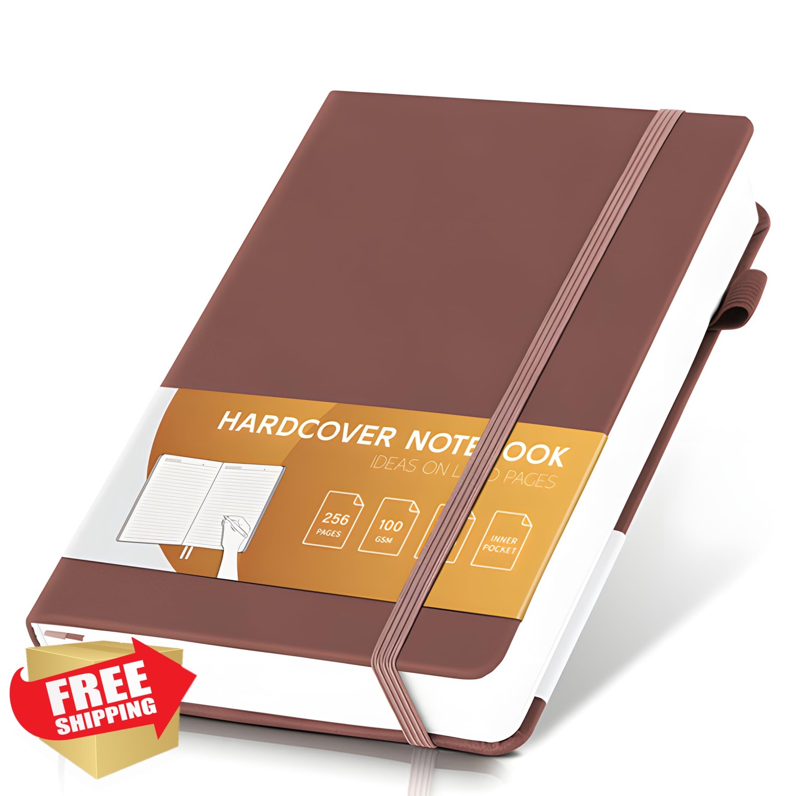 MINICAGIE Brown A5 Leather Journal 256 Pages