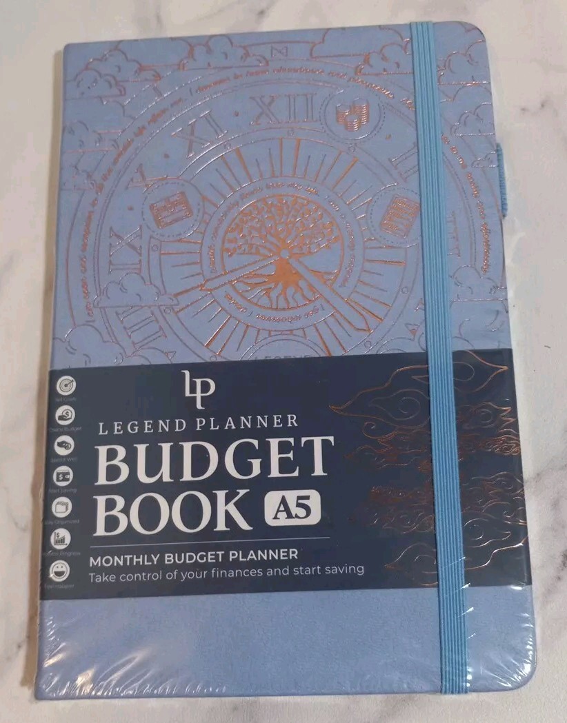 Legend Planner Budget Book A5 Periwinkle Blue Undated New Sealed