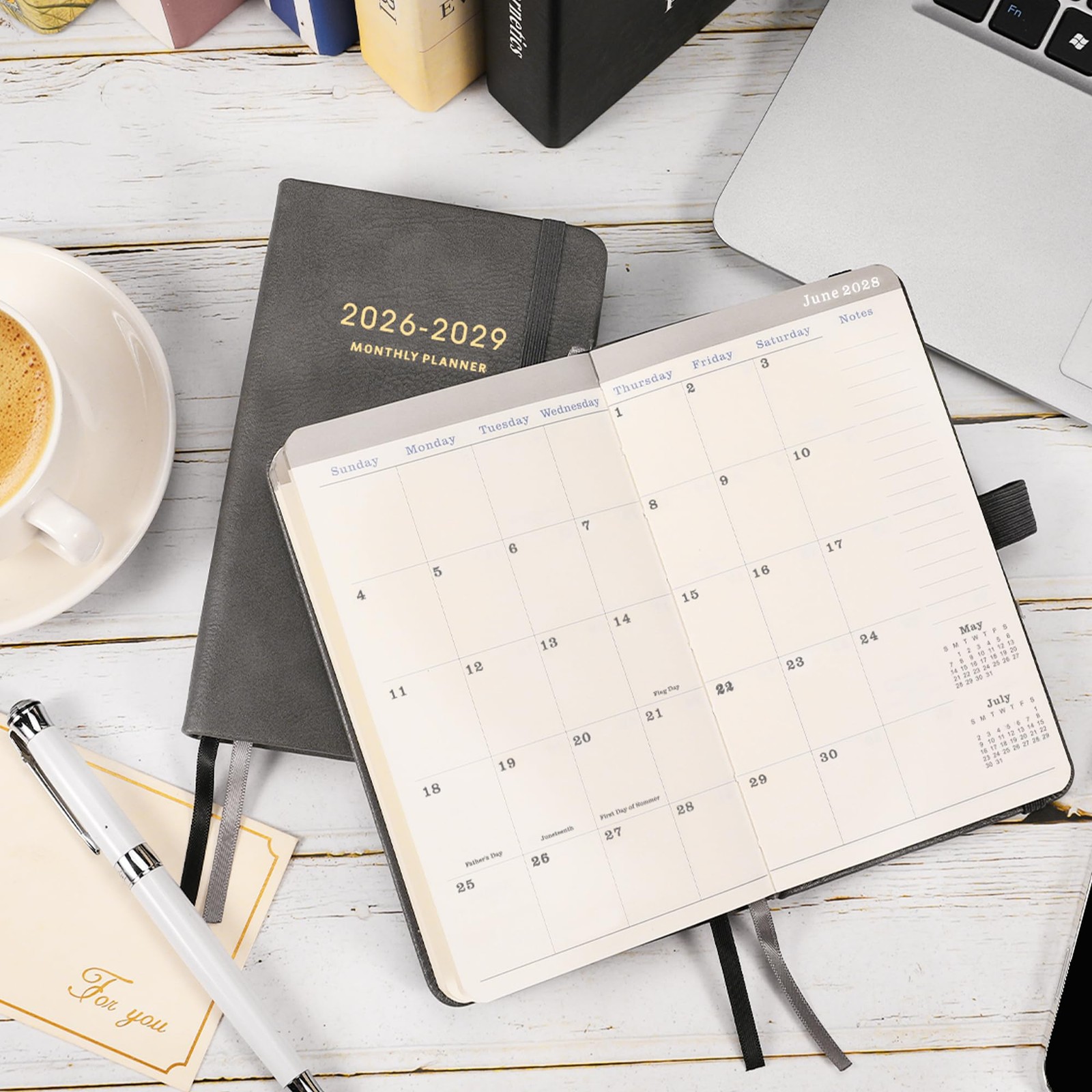 Pocket Planner 2026-2029 – Monthly Planner, 6.2×4 inches, Grey 1