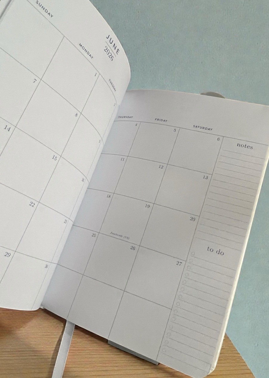 Eccolo 2026 Large Agenda Planner, 12 Month Jan- Dec Monthly & Weekly Planner