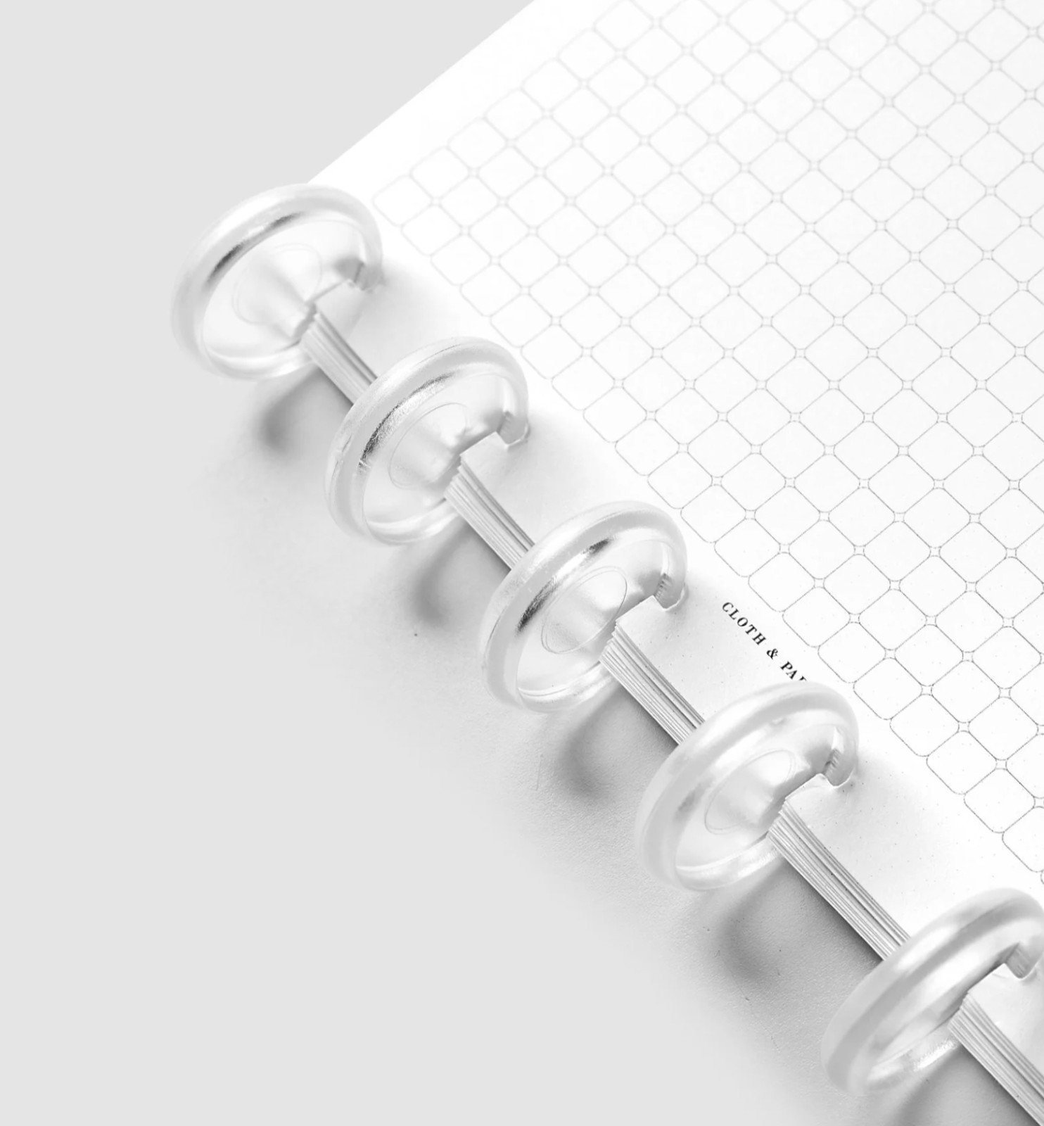 Cloth & Paper Transparent Planner Discs | Clear 1.25 Inch | Set of 9