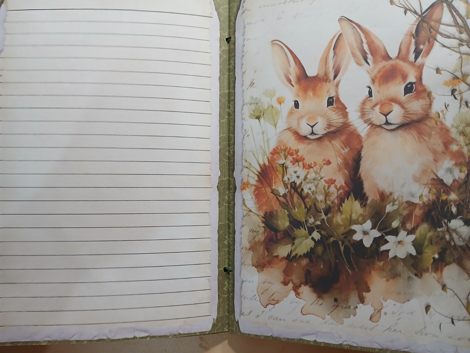 Junk Journal Booklet “OSTARA 2″ Spring Renewal Cards, Lg 6″x9” 40pg Ephemera+