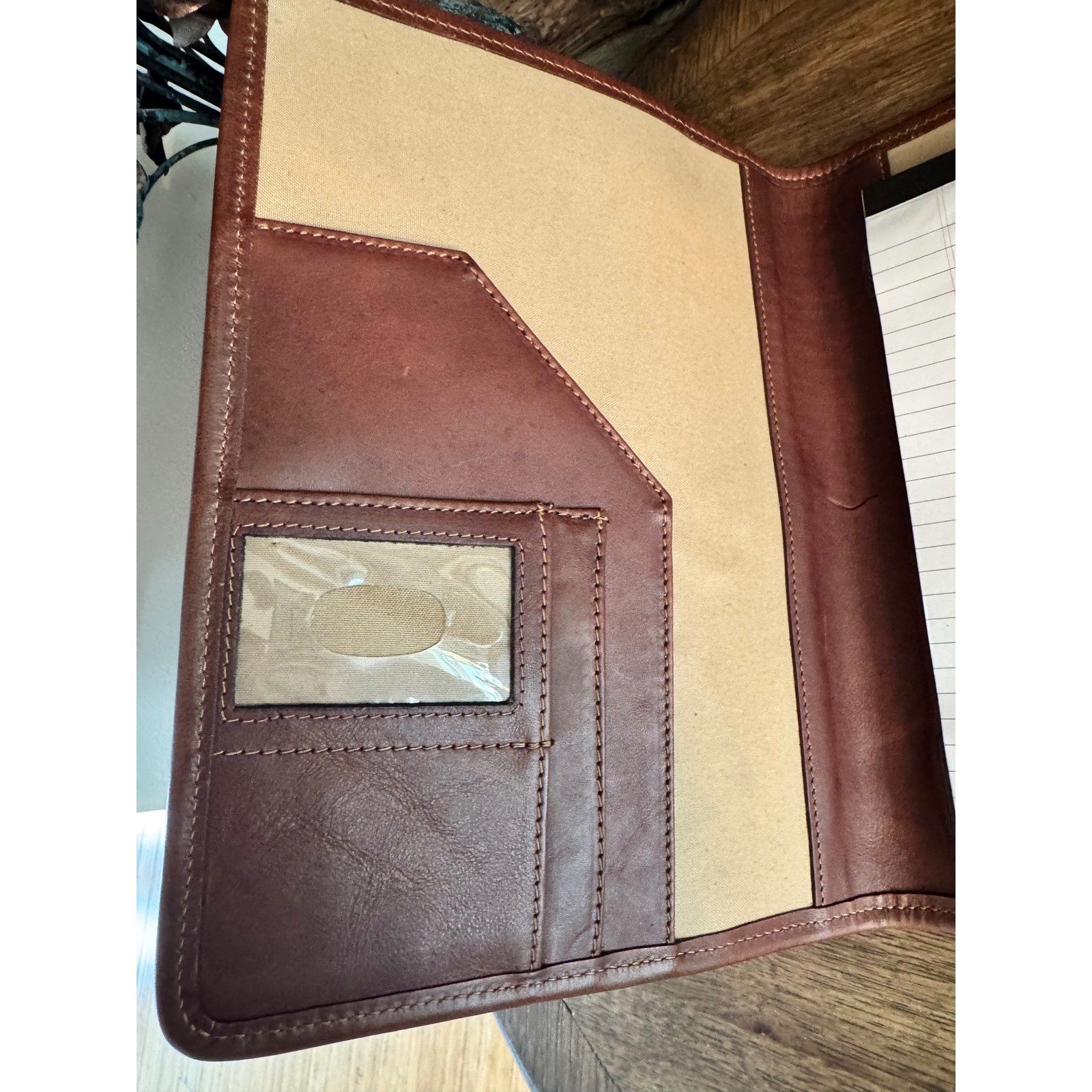 King Ranch Leather Notepad Portfolio Cognac Brown Running W 225445CGN NWT