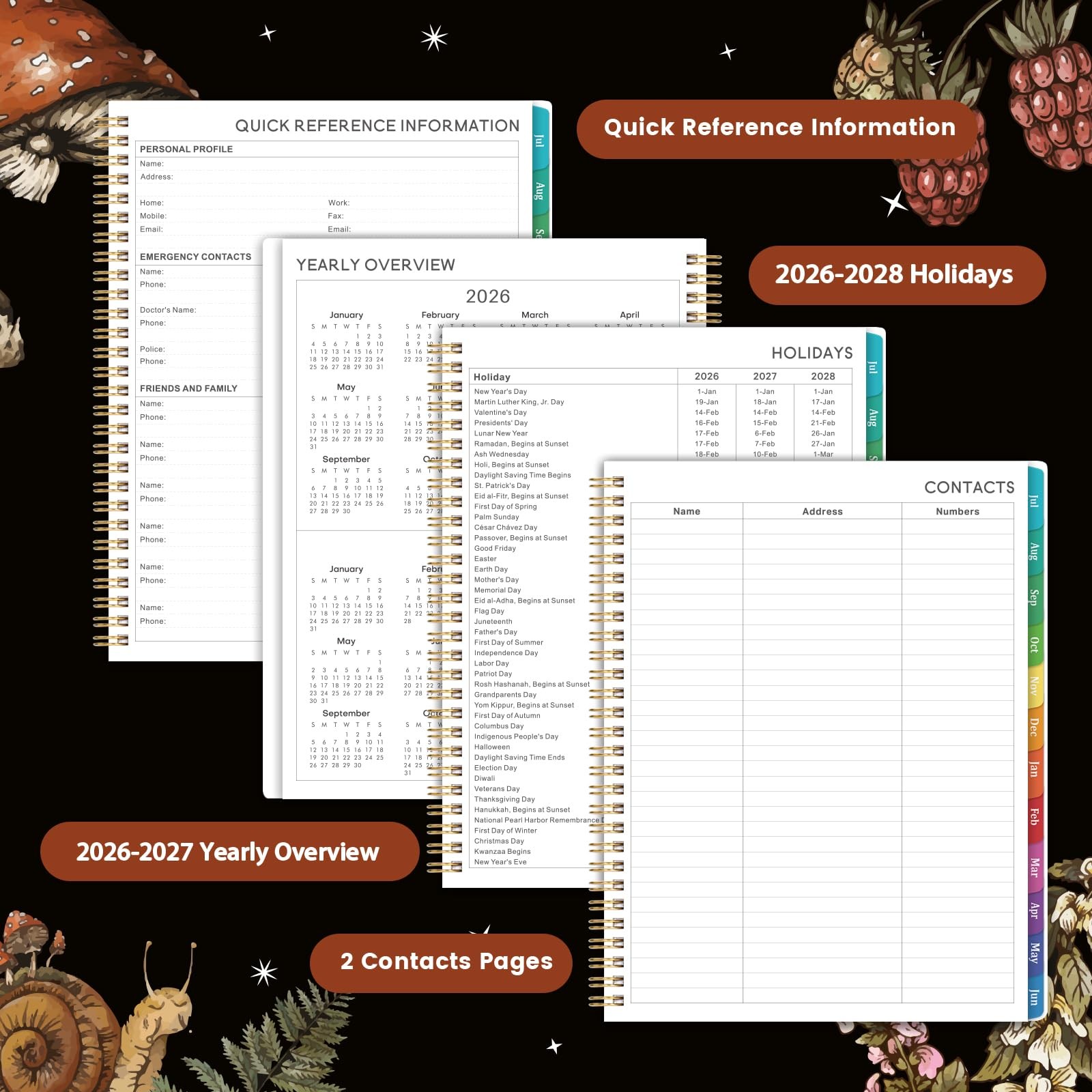 Planner 2026-2027 – Academic from July 2026 – June 8″ x 10″, Black