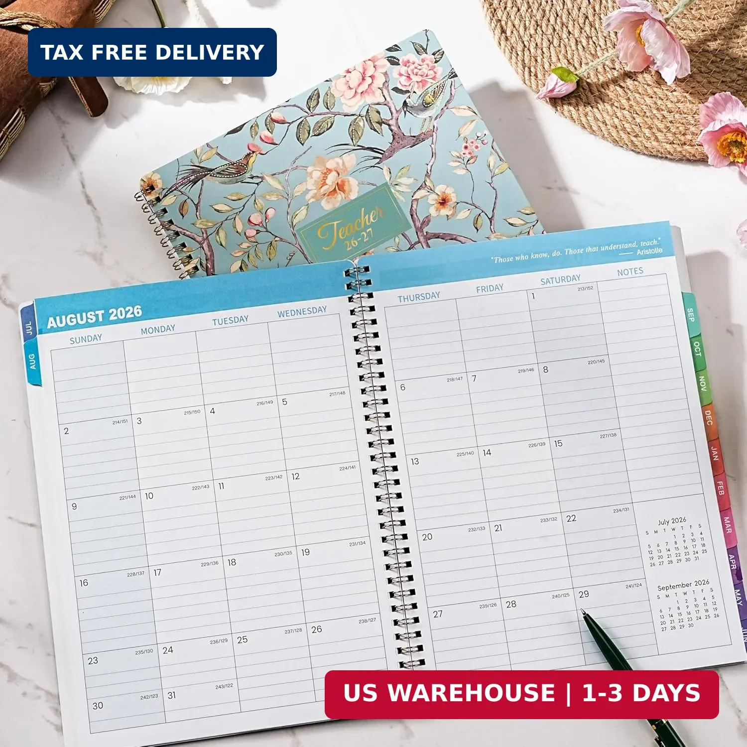Teacher Planner 2026-2027, Teacher Lesson Planner 2026-2027, July 2026 – June 20
