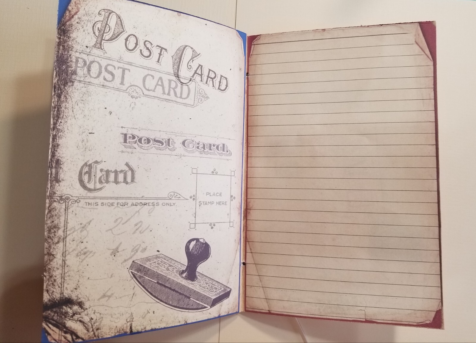 Junk Journal Booklet “VINTAGE LETTERS” Cards, Pockets, Ephemera + More!