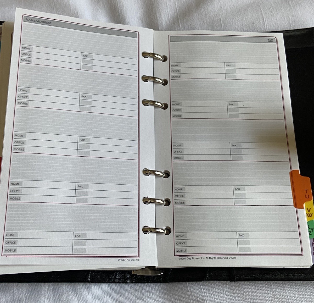 Vintage Cambridge 6 Ring Snap Compact Planner Binder Organizer – Green/Black