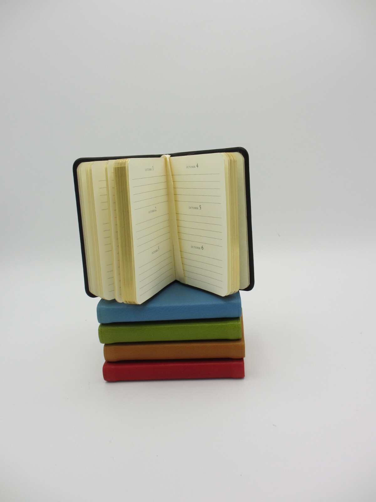 BIRTHDAYS Mini Datebook Notebook Leather Bound Soft Cover Perpetual Calendar