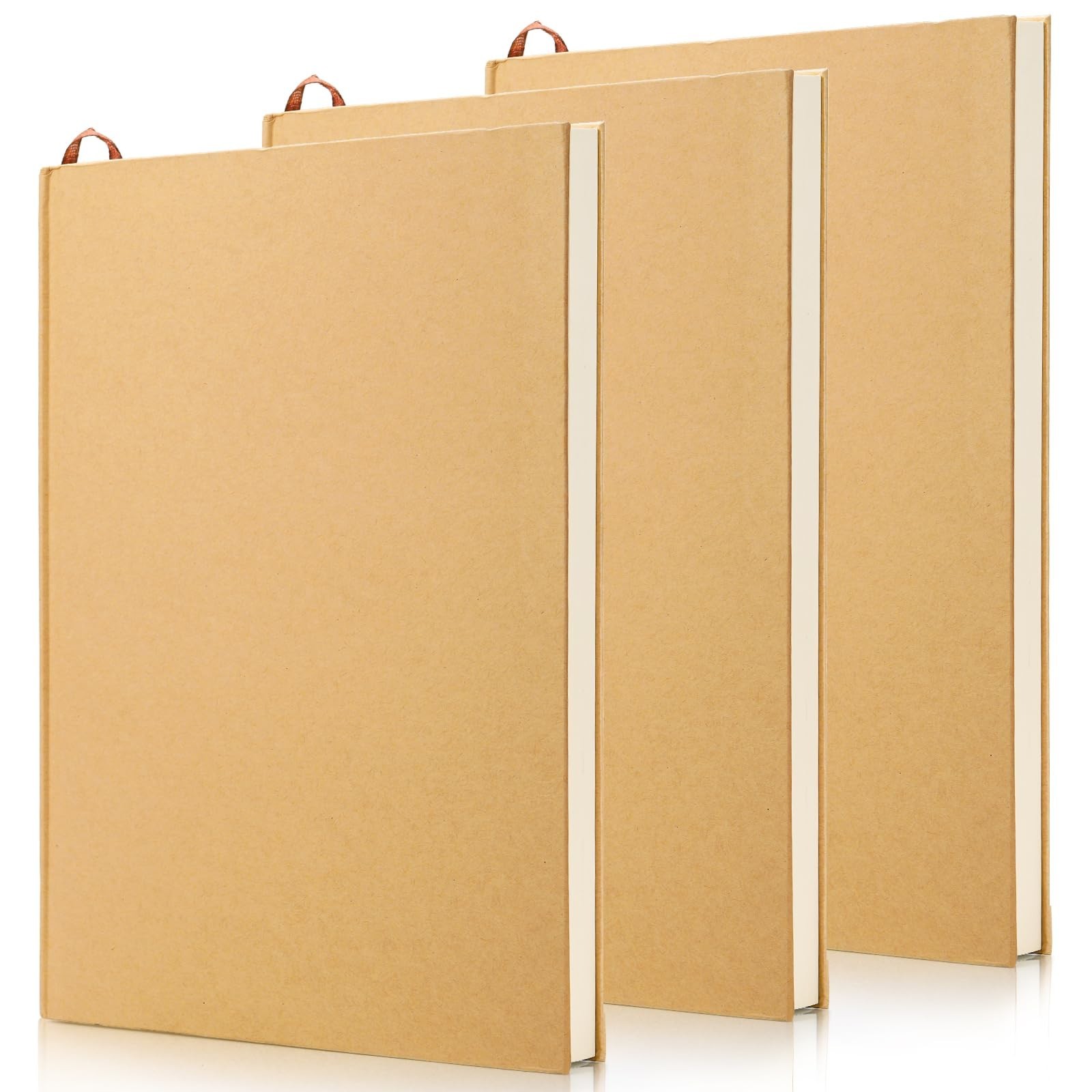 3-Pack 8.5″x11″ Hardcover Sketchbooks, Unlined Blank Journals, 120 Sheets, Art S