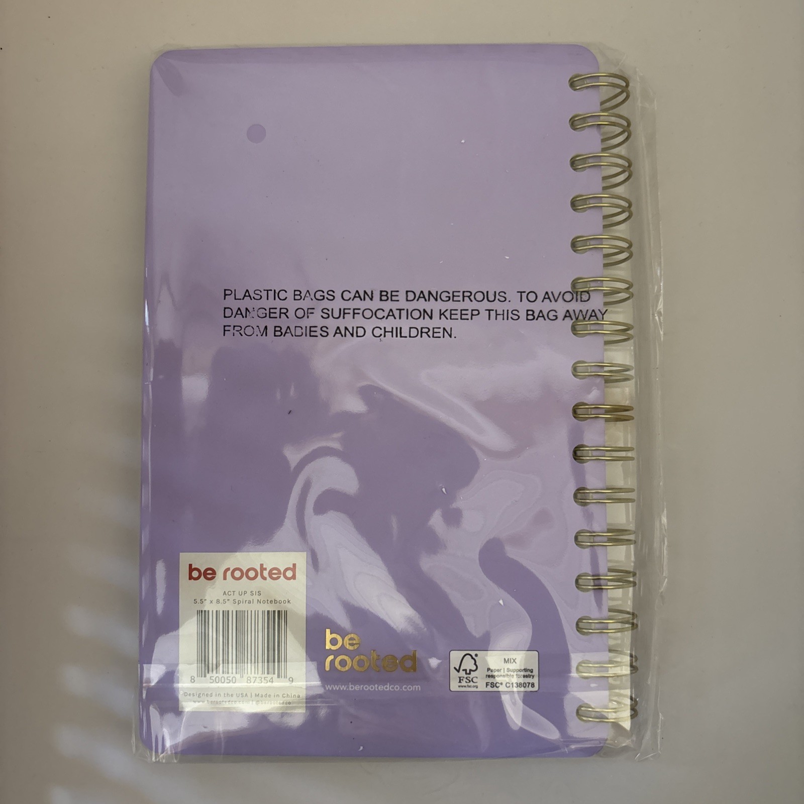 Be Rooted Act Up Sis 240pg Spiral Journal 5.5″x8.5″ Lined Paper Hard Cover NEW