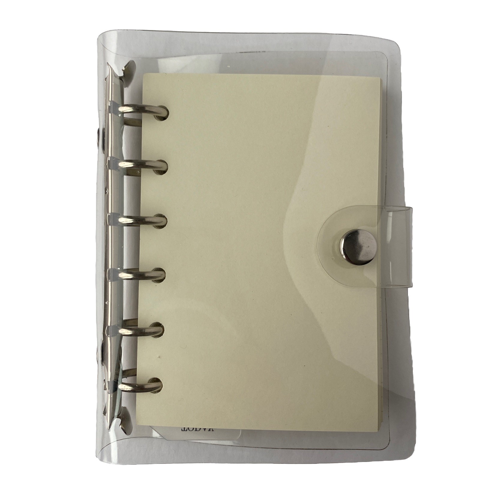 A7 Binder 6 Ring Budget Binder Clear PVC Planner Cover Notebook Shell Paper