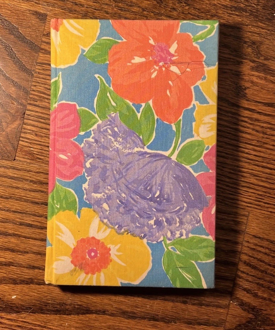 1996 NOS Floral Roses Design Journal Lined Paper Fabric Covered Notebook VTG