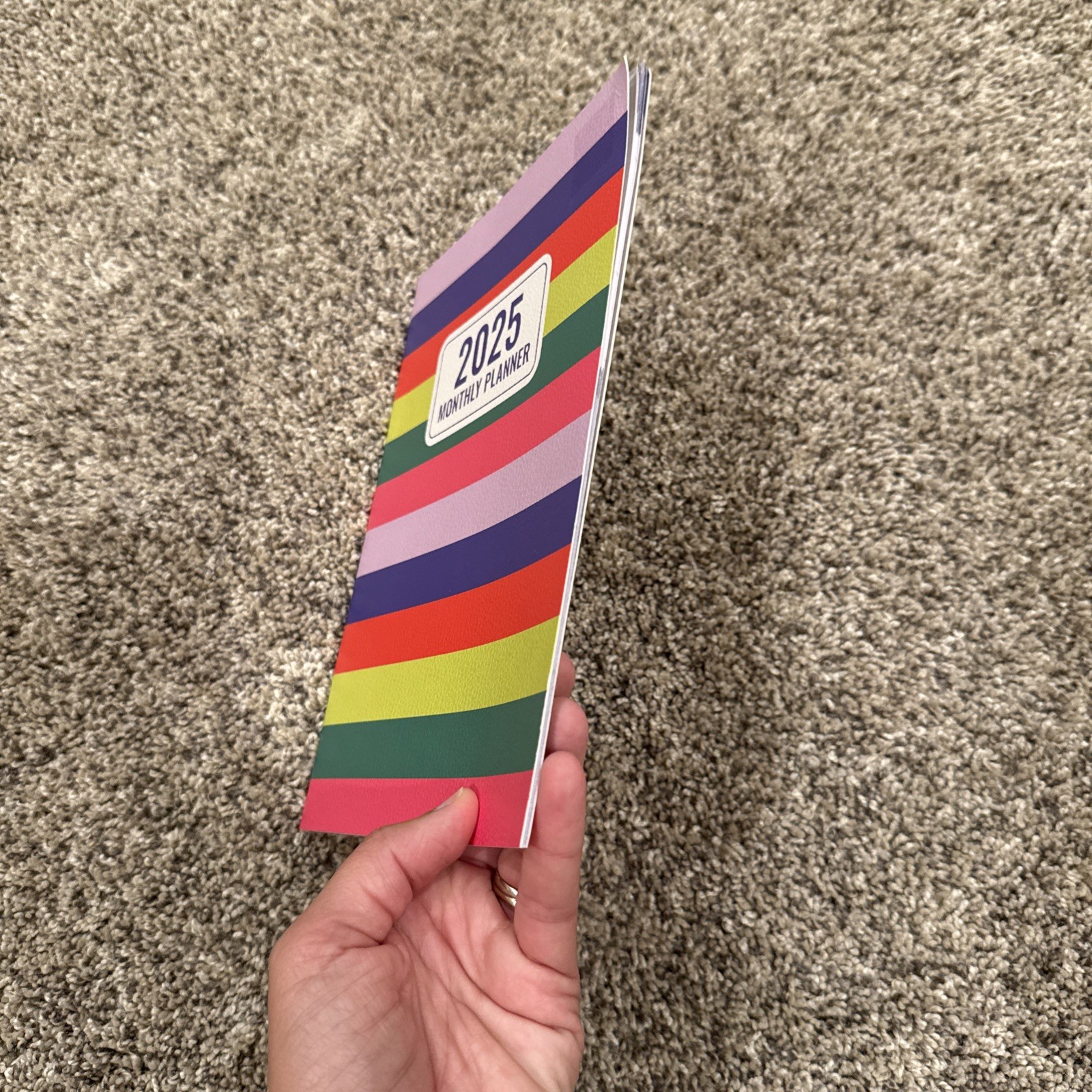 2025 Bright Stripes Planner And Agenda 32 Pages 6.75” X 9.5” Inches Paperboard